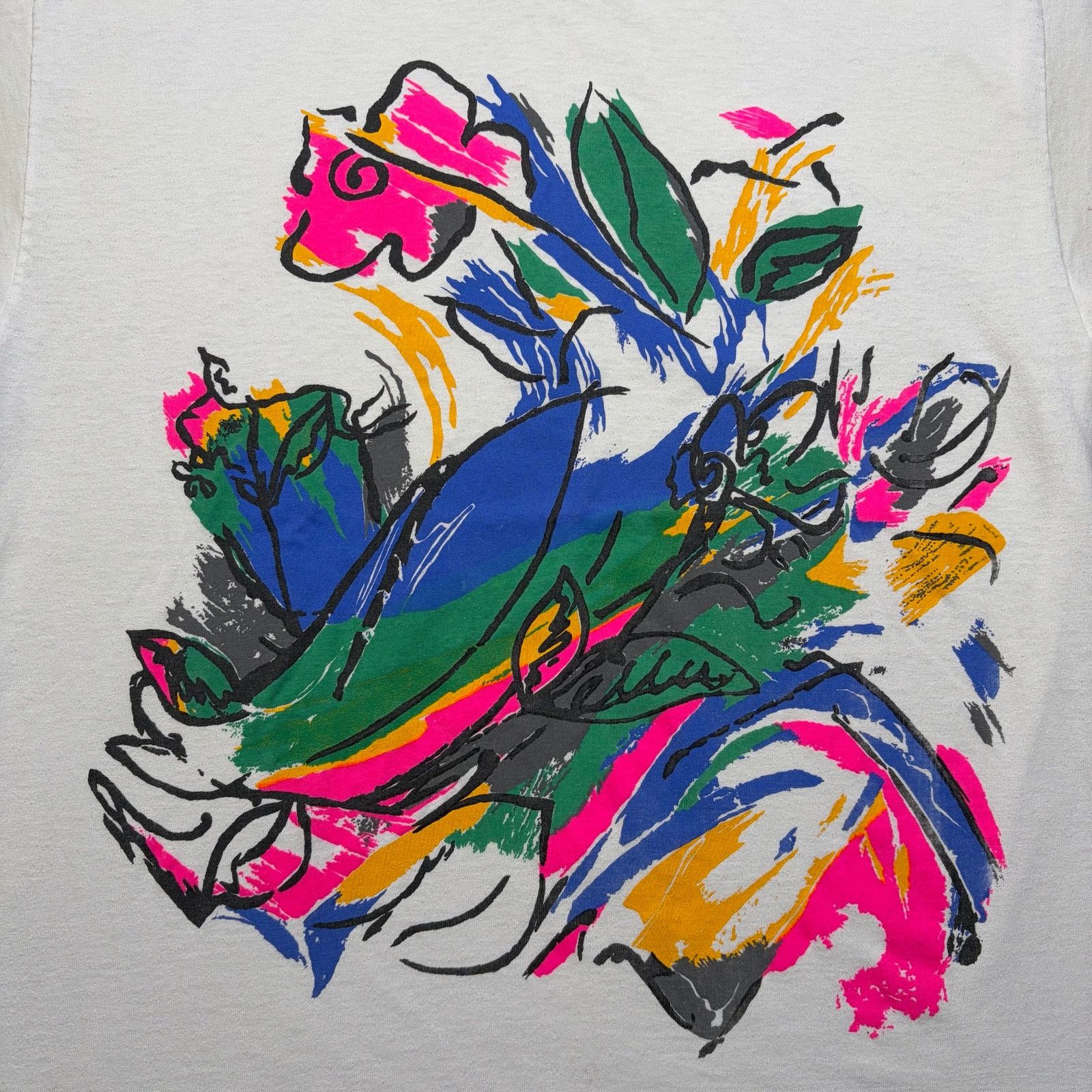 Vintage Vintage 90s Abstract Floral Art Graphic T Shirt Mens XL USA Size US XL / EU 56 / 4 - 4 Thumbnail