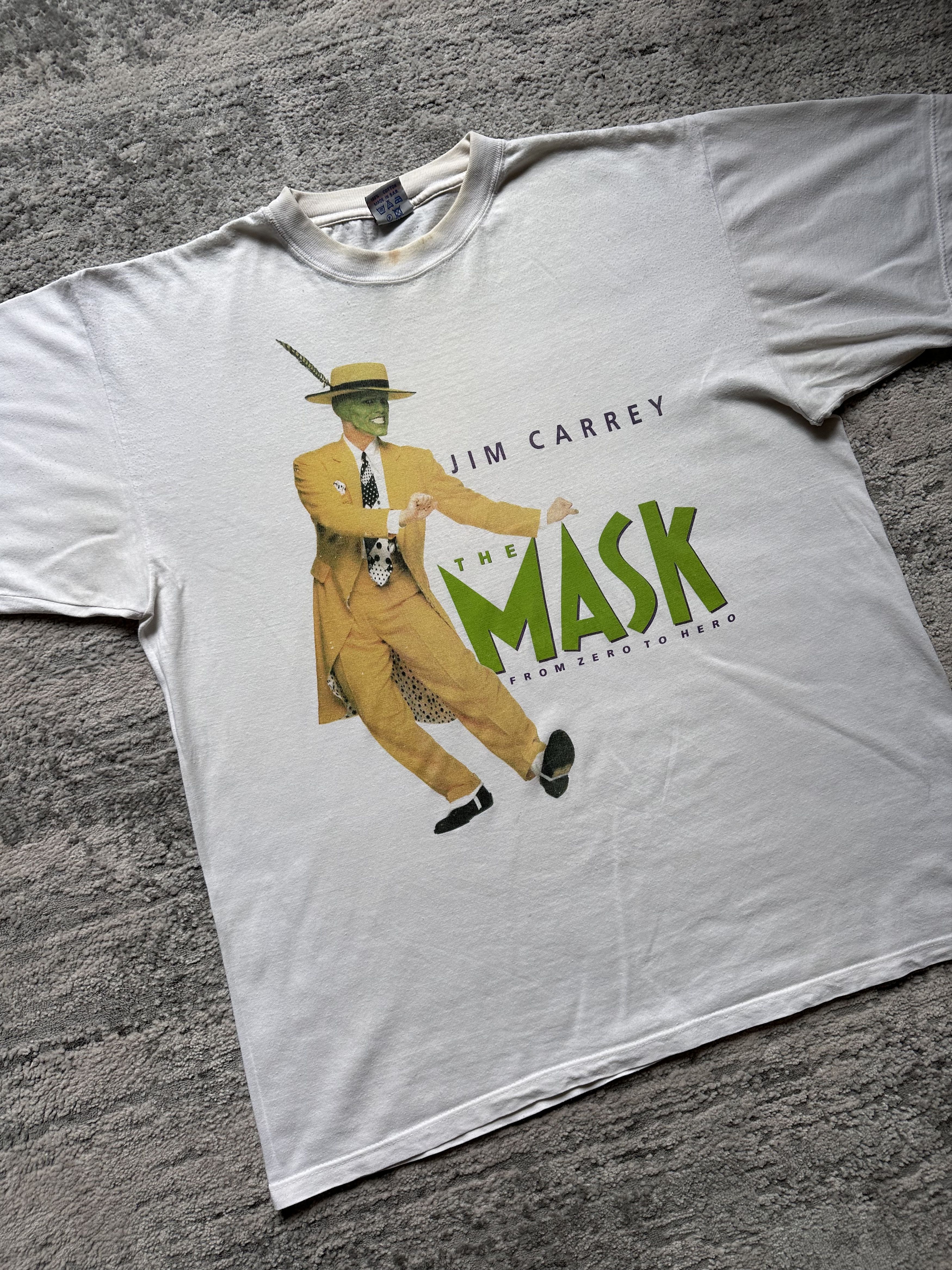 Vintage Jim Carrey The Mask vintage rare t shirt Size US XL / EU 56 / 4 - 2 Thumbnail
