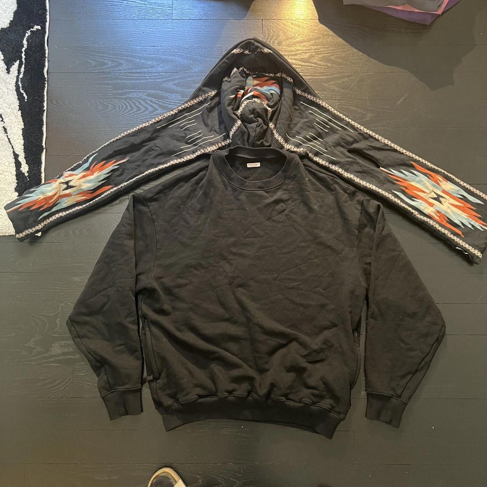 Kapital Kapital Black Scarf Hoodie Size US L / EU 52-54 / 3 - 3 Thumbnail