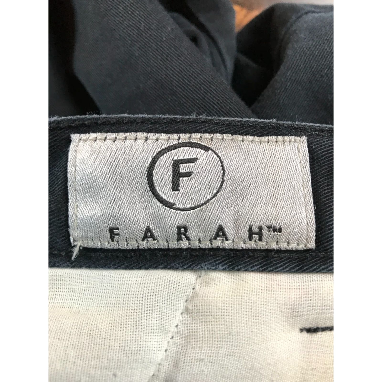 Farah Farah Pants Dark Navy Blue Flat Front Straight Leg Pockets 30-30 Men Regular Inseam 28 in Cotton Chino Vintage No Size US 30 / EU 46 - 7 Thumbnail