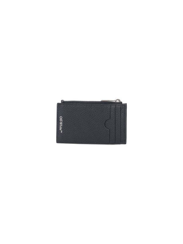 Off-White o1s22i1n1124 Size: OS / Leather Diag Card Holder in Black Size ONE SIZE - 2 Thumbnail