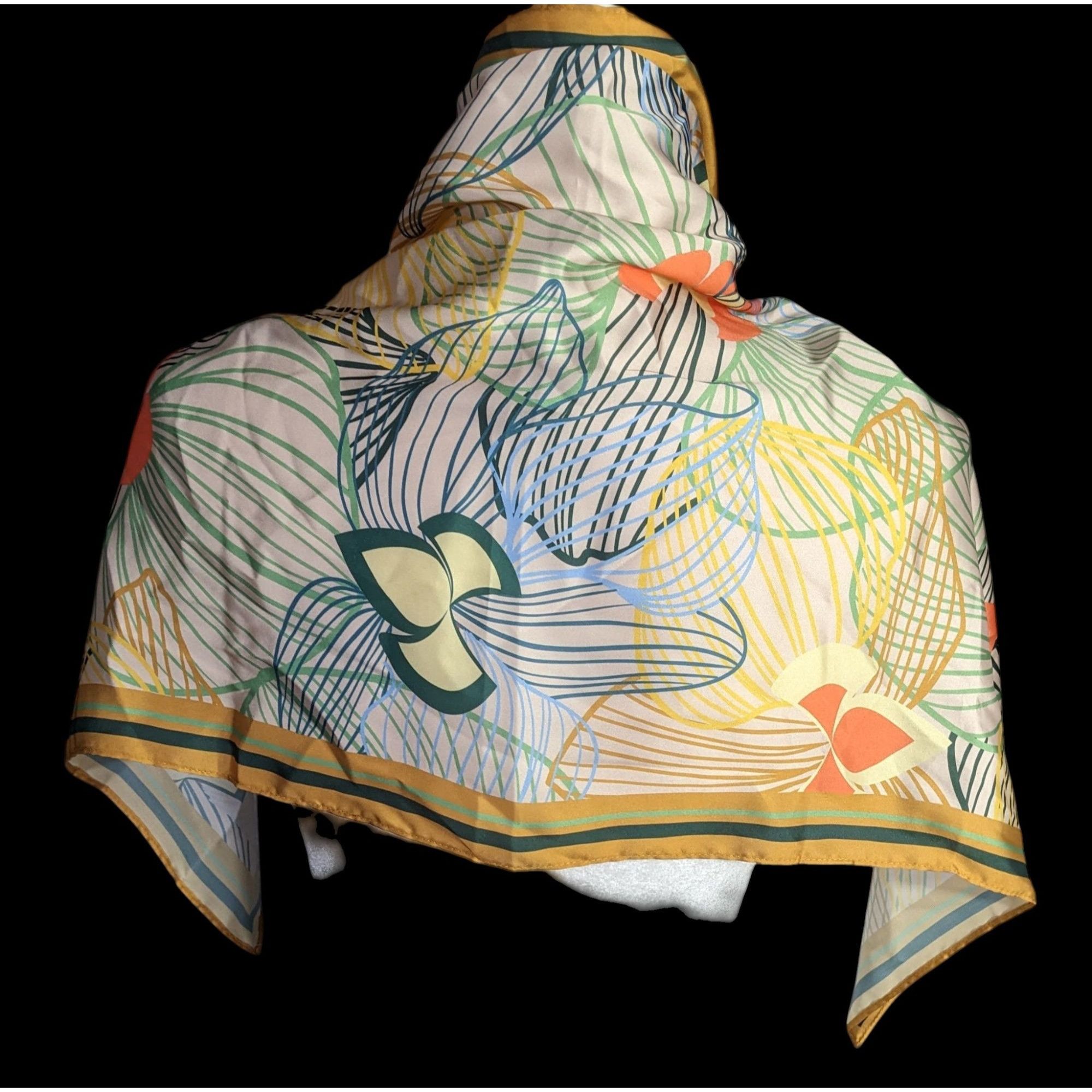 Other Alida Boer Multicolor Floral Scarf 35"x17" Artful Design Size ONE SIZE - 1 Thumbnail