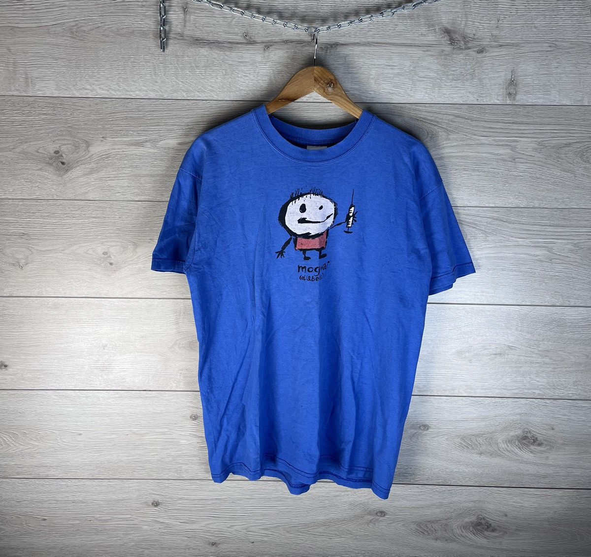 Fruit Of The Loom Vintage men's t-shirt Merch Mogwai diabetic Made in Ireland Size US L / EU 52-54 / 3 - 1 Thumbnail