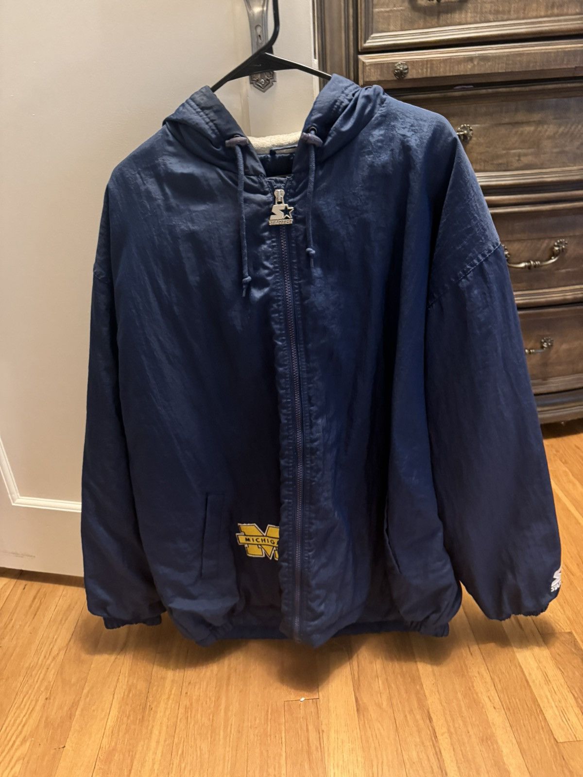 Starter Vintage 90s Michigan Wolverines Starter Jacket Size XL Size US XL / EU 56 / 4 - 1 Thumbnail