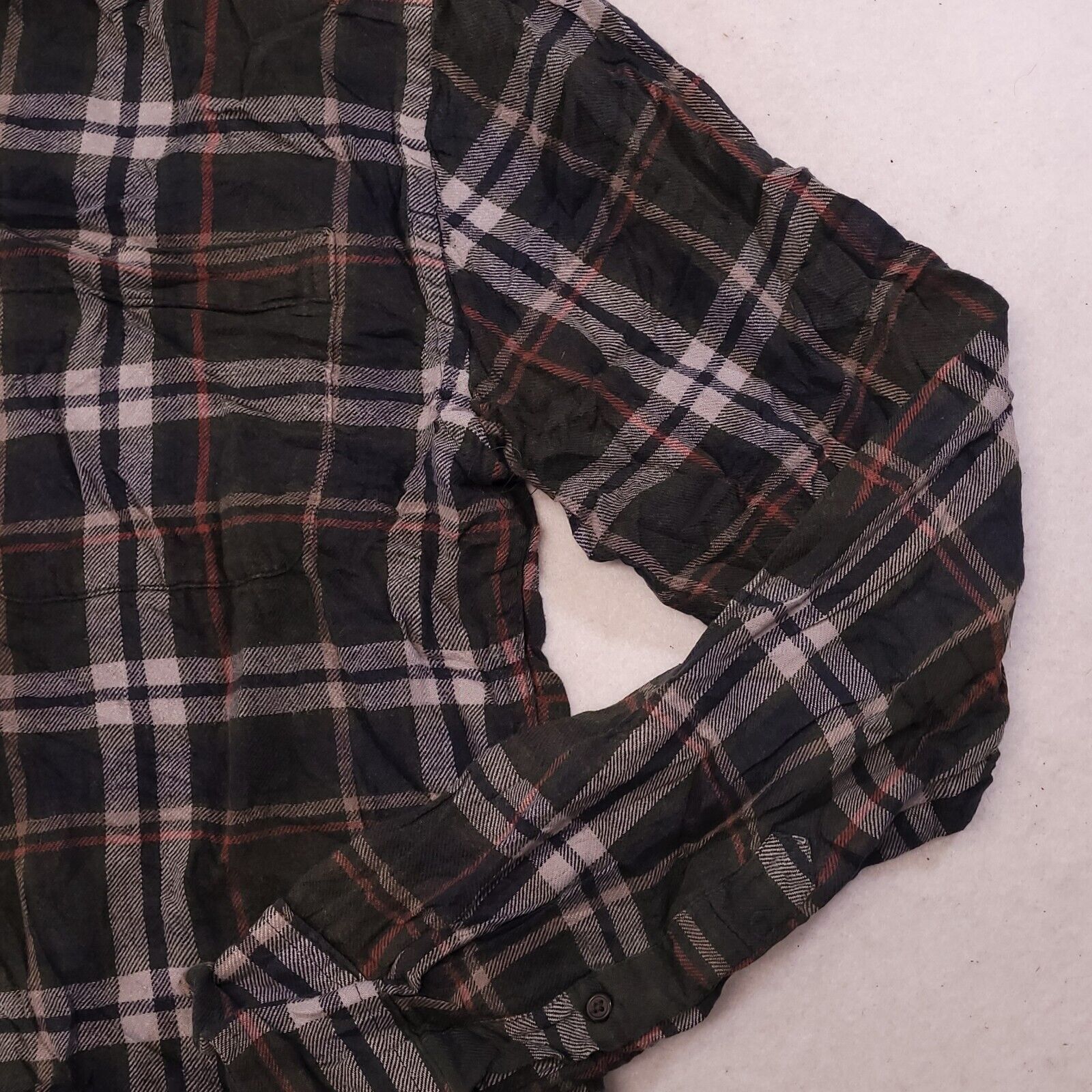 Croft & Barrow Croft & Barrow Madras Flannel Shirt Mens Size Medium M Green Size US M / EU 48-50 / 2 - 6 Thumbnail