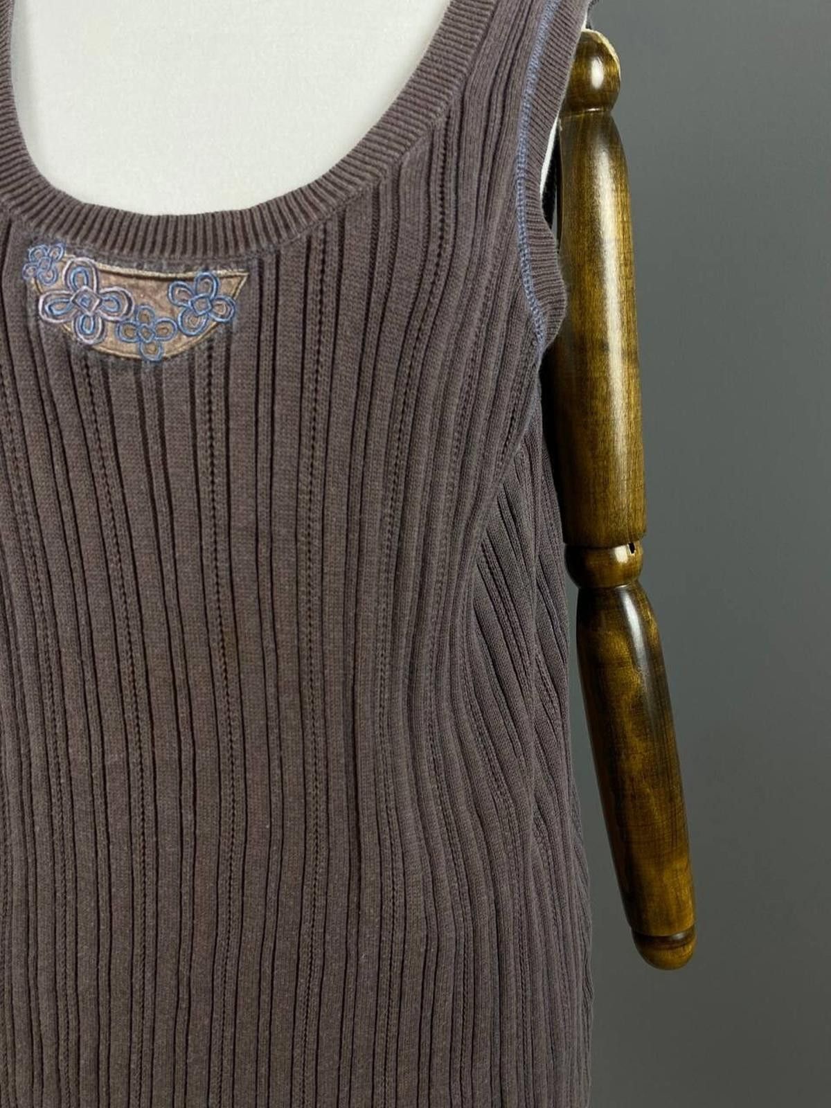 Designer Gudrun Sjoden Brown Sleeveless Tunic Blouson Dress Size XL Size XL / US 12-14 / IT 48-50 - 4 Thumbnail