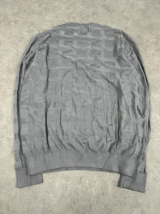 Emporio Armani SS2019 Emporio Armani Grey Geometrical Cozy Sweater Size US M / EU 48-50 / 2 - 7 Thumbnail