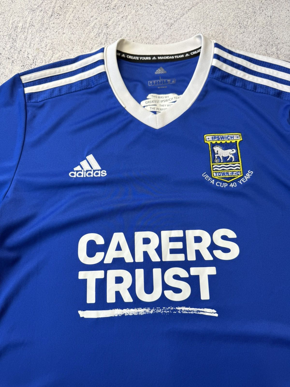 Adidas × Vintage Original IPSWICH TOWN 2020/21 Home Football Shirt Adidas Size US L / EU 52-54 / 3 - 11 Thumbnail