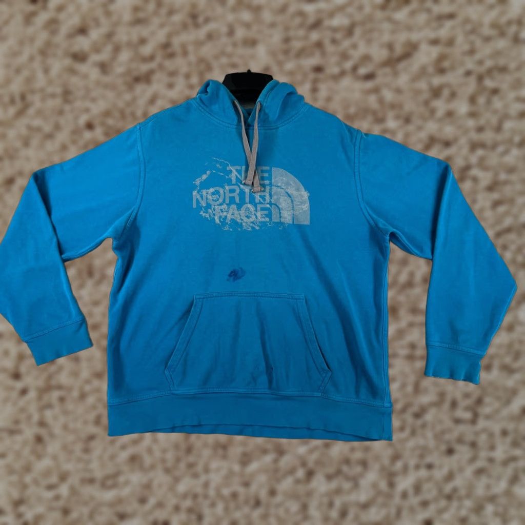 The North Face The North Face Hoodie Mens L Blue Pullover Pocket Cotton Blend Read Size US L / EU 52-54 / 3 - 1 Thumbnail