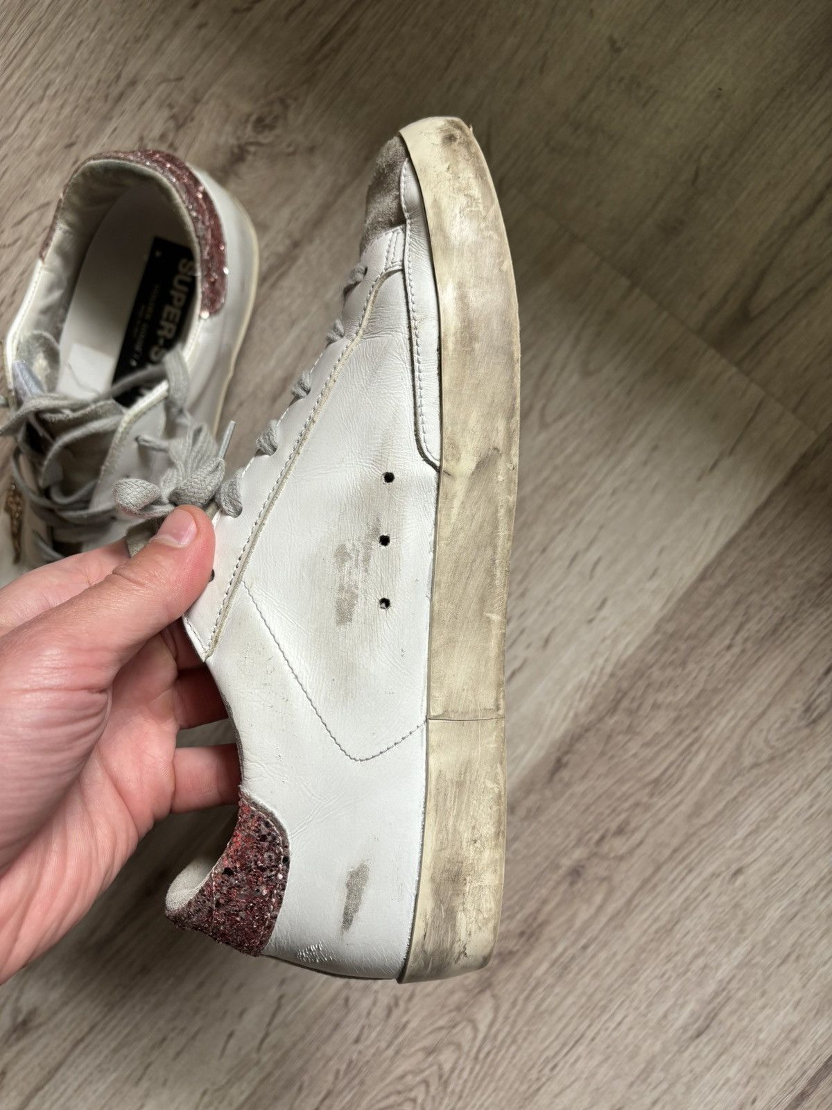 Golden Goose Golden Goose Super-star with Glitter Star EU41 US10 UK8 Size US 10 / IT 40 - 14 Thumbnail