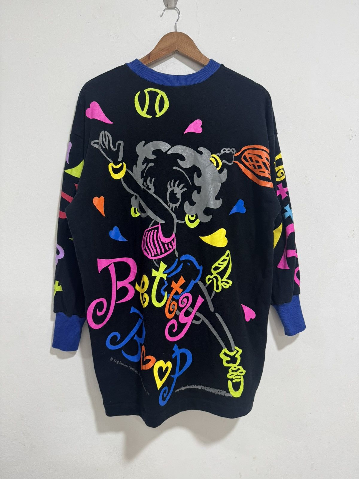 Japanese Brand × Vintage Vintage Betty Boob Big Printed Sweatshirt Size US L / EU 52-54 / 3 - 7 Thumbnail