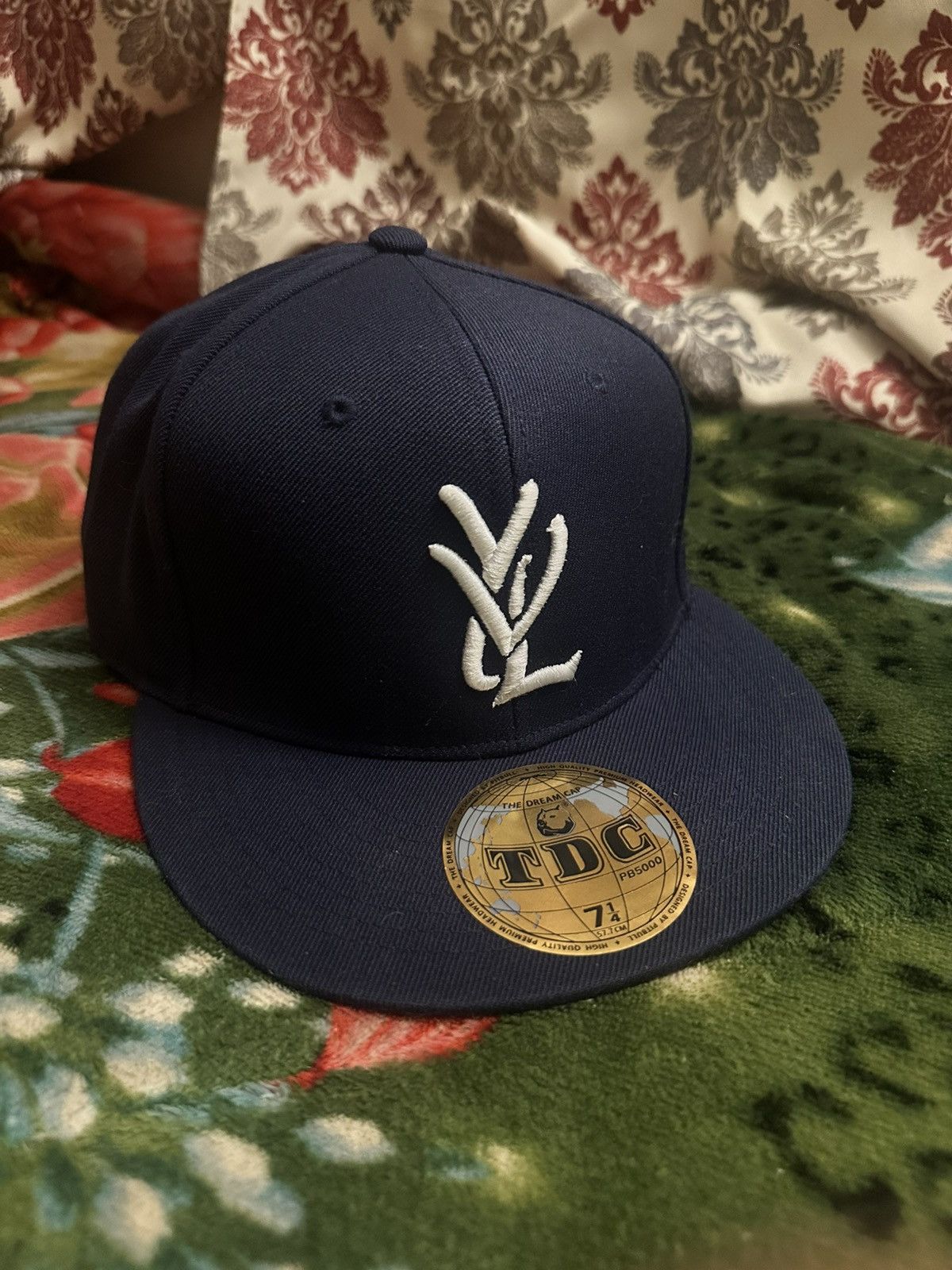 Playboi Carti Opium YVL Fitted hat Navy Blue size 7 brand new