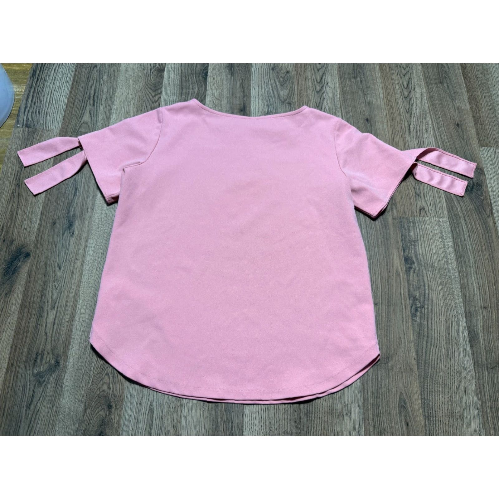 Ann Taylor Ann Taylor Blouse Women's Small Petite Pink Ties on Sleeves Size S / US 4 / IT 40 - 2 Thumbnail