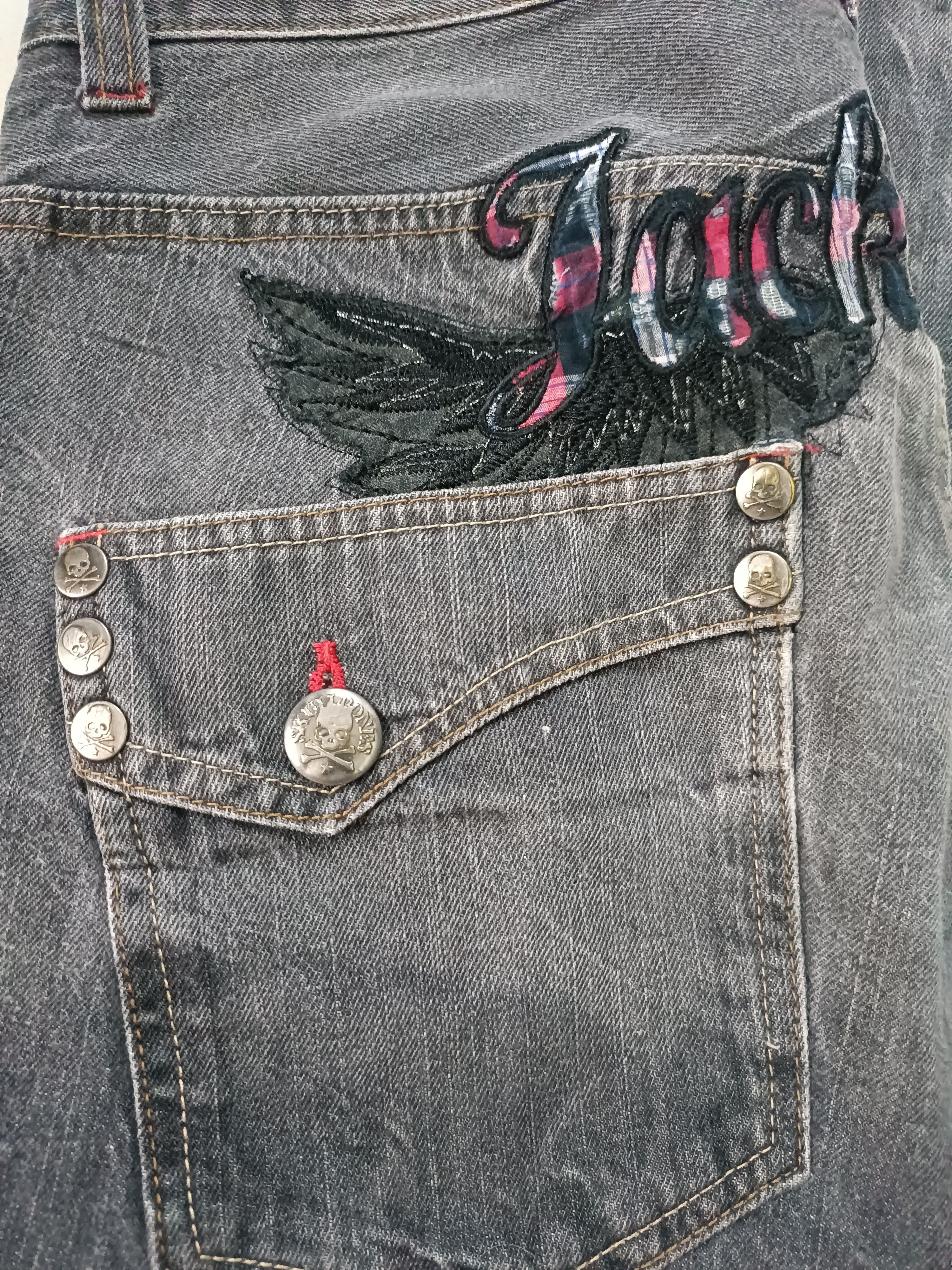 FLARED Jack Serika Embroidery Angel Wing Denim