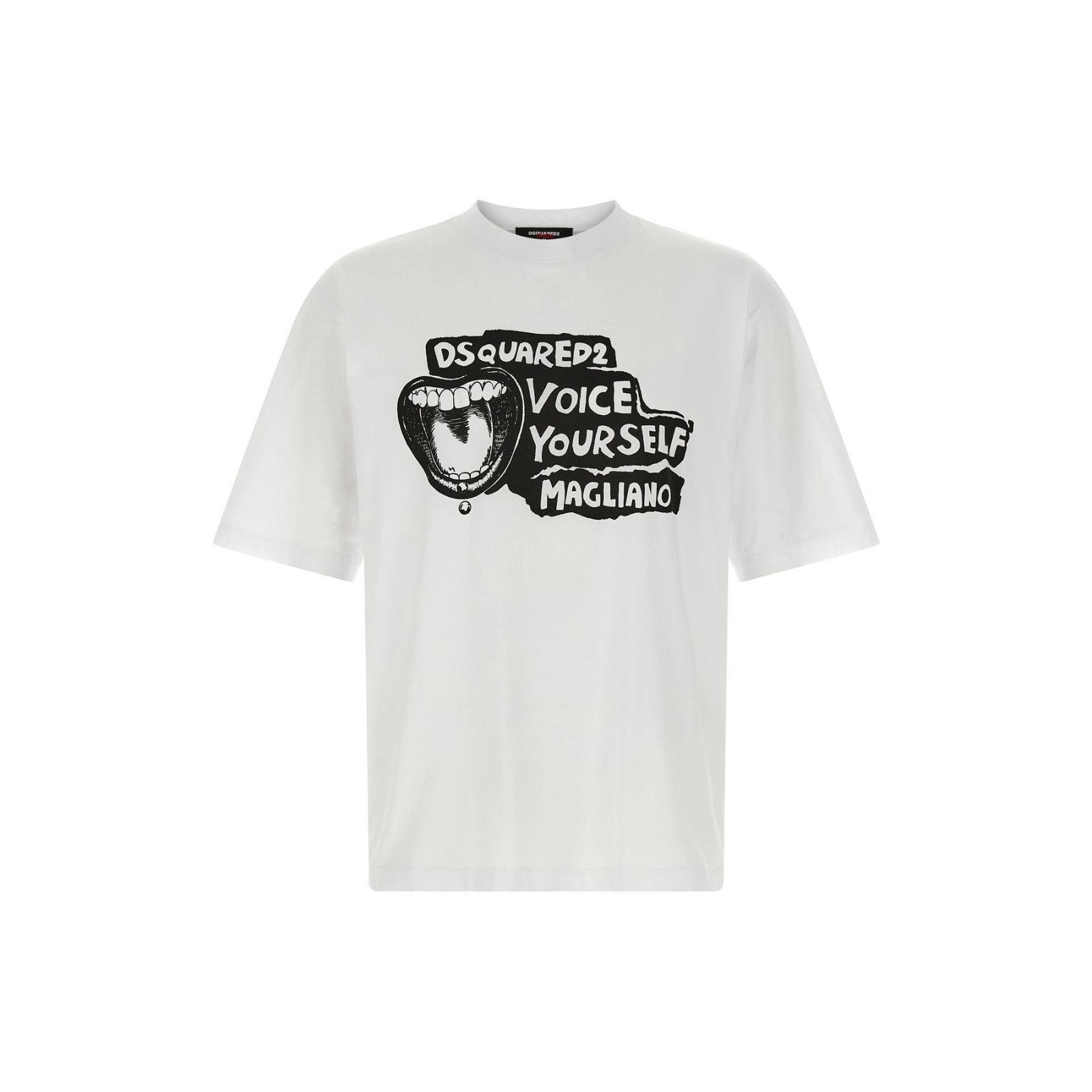 DSQUARED2 White Cotton T-shirt New (Men's size:L;)