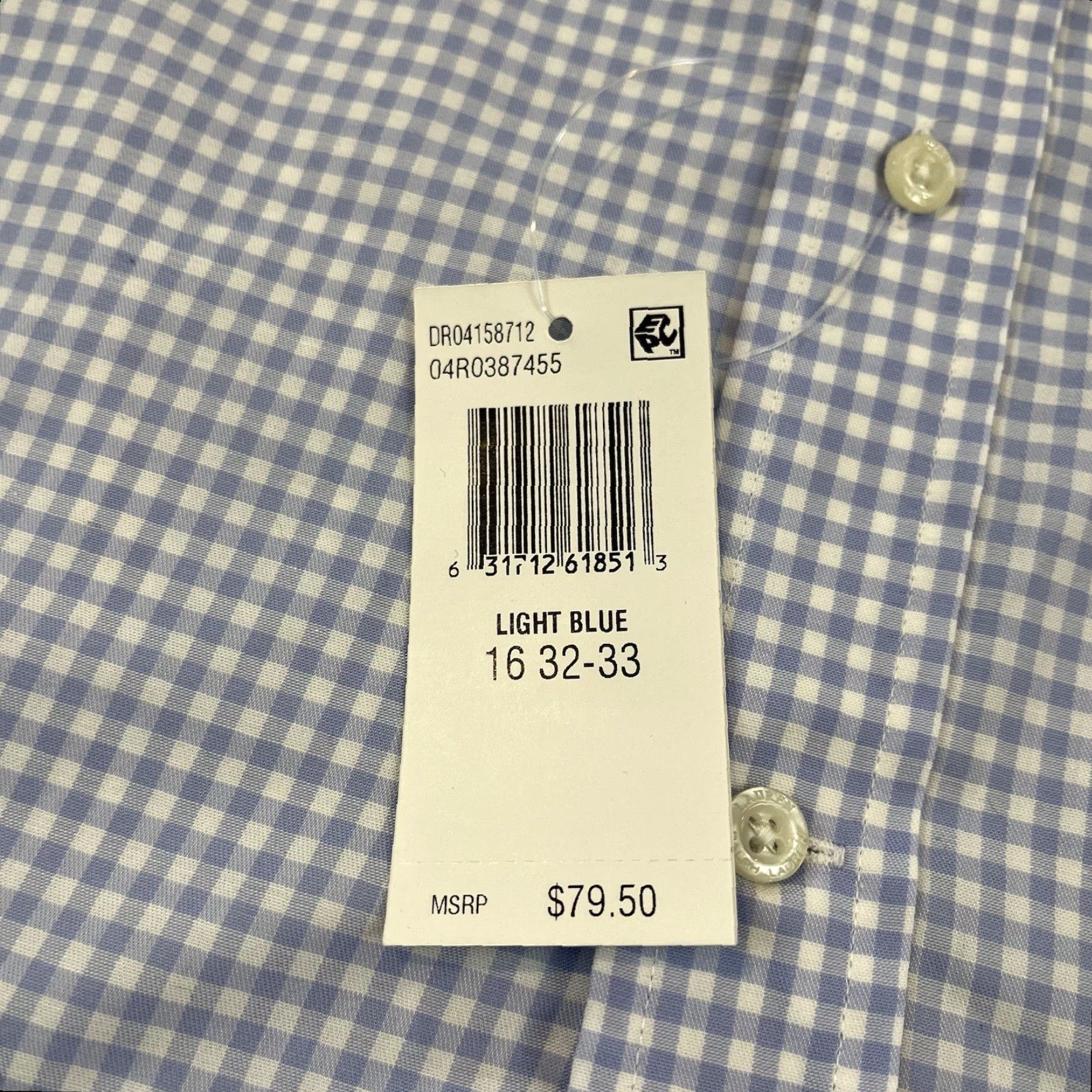Ralph Lauren LAUREN RALPH LAUREN Dress Shirt Mens 16 Regular White Blue Plaid Button Up Black Label Size US L / EU 52-54 / 3 - 2 Thumbnail
