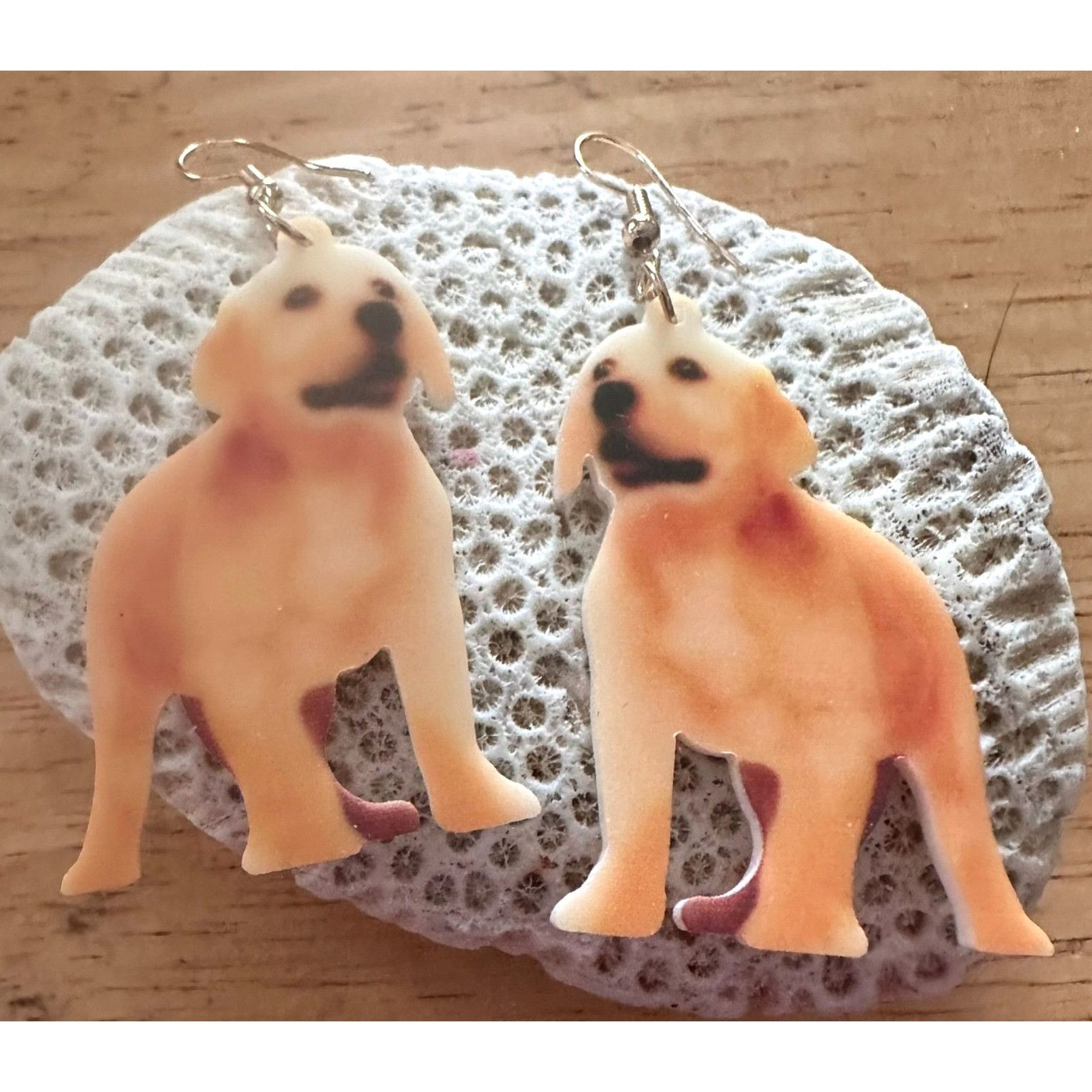Handmade Golden Retriever Earrings Dangle Hooks Animal Rescue Dogs Ne Size ONE SIZE - 5 Thumbnail