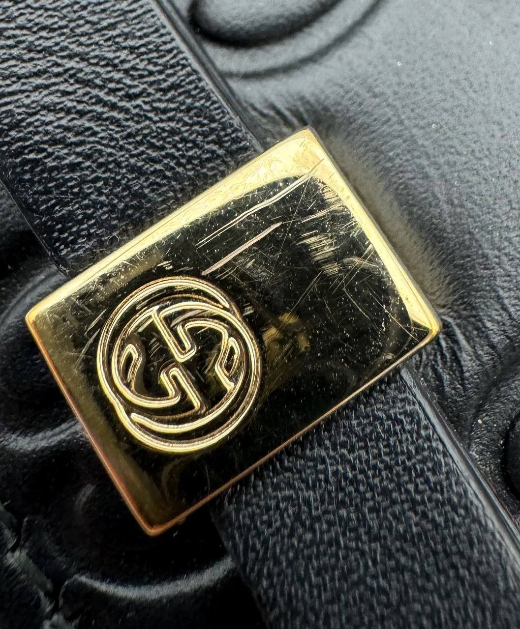 Gucci Gucci Wallet Chain Crossbody Bag Guccisima Leather Black Size ONE SIZE - 5 Thumbnail