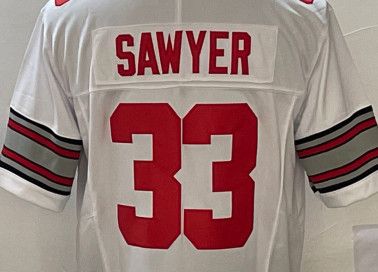 Other NCAA Buckeyes 33 Jack Sawyer White 2025 Champion Size S / US 4 / IT 40 - 1 Thumbnail
