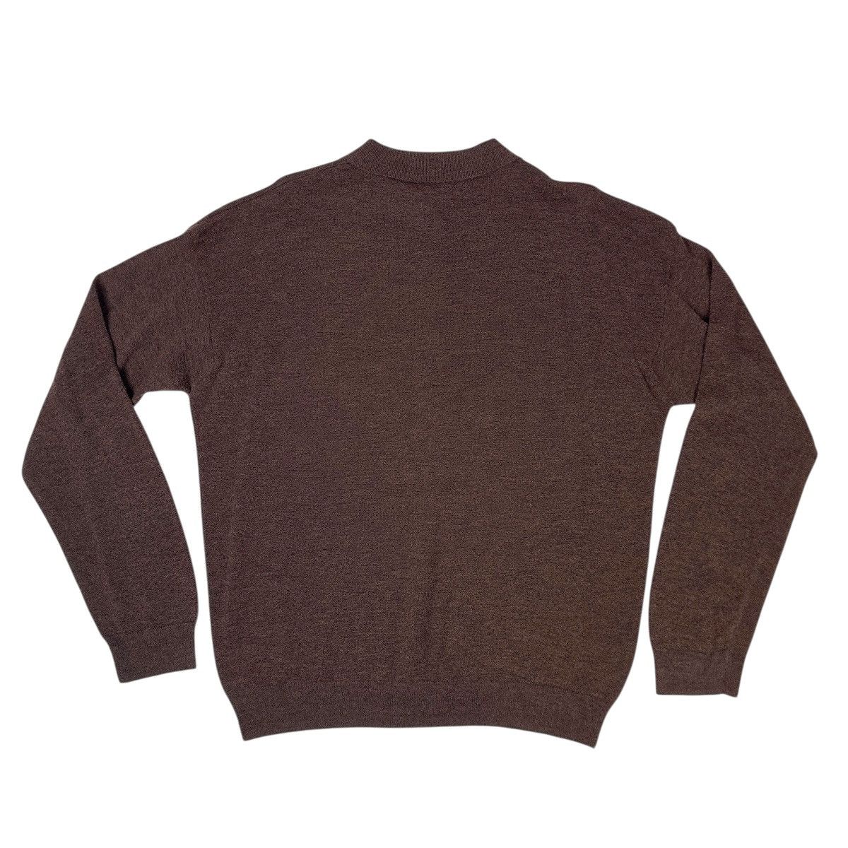 Jhane Barnes VTG Jhane Barnes Brown Polo Sweater Shirt Wool Texture Size US L / EU 52-54 / 3 - 3 Thumbnail