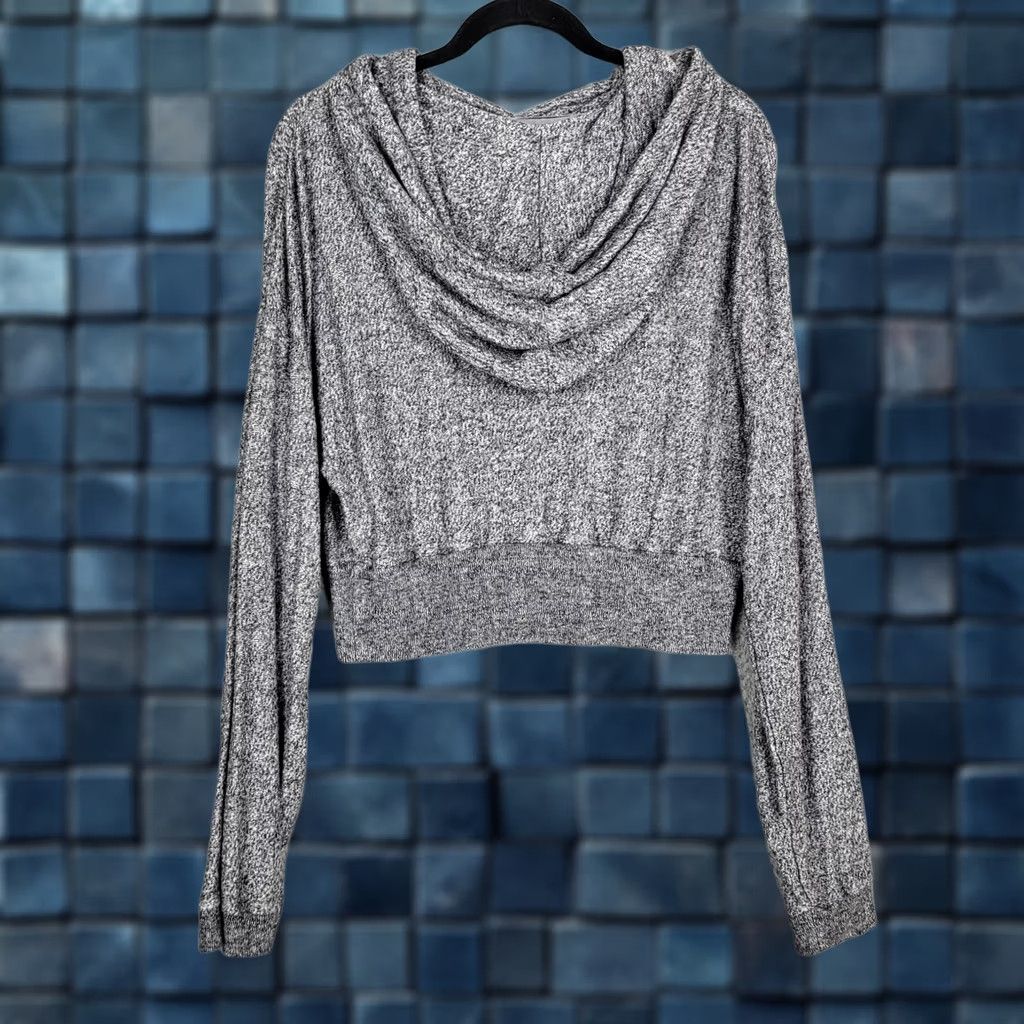 The Kooples KOOPLES X SPORT Cardigan Sweater Hoodie Gray Lightweight Women’s Regular Size 1 Cotton Viscose Elastane Crew Neck Size XS / US 0-2 / IT 36-38 - 1 Thumbnail