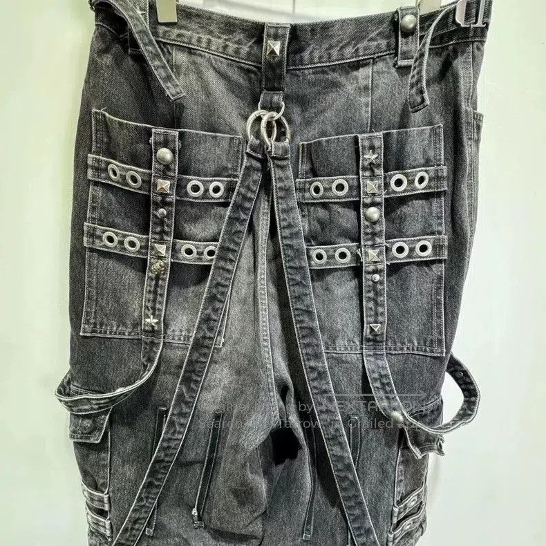 Balenciaga Balenciaga Black Washed Distressed Cargo Jeans. Size US 30 / EU 46 - 3 Thumbnail