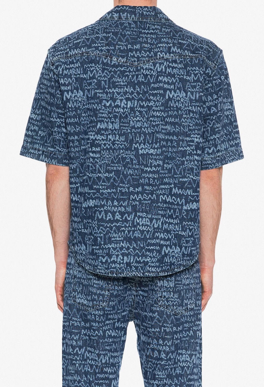 Marni Last Marni Logo Denim Western Bowling Shirt Size US M / EU 48-50 / 2 - 2 Thumbnail