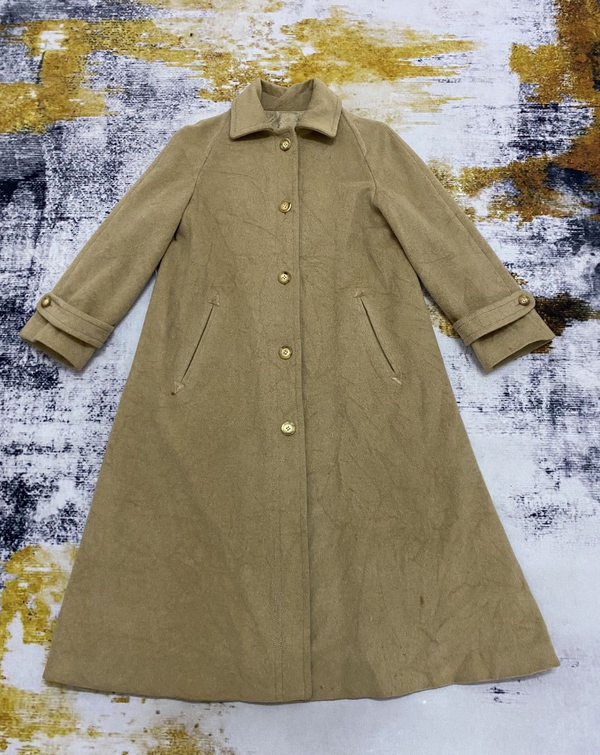 Celine Celine Wool Trench Coat Jacket Size S / US 4 / IT 40 - 1 Thumbnail
