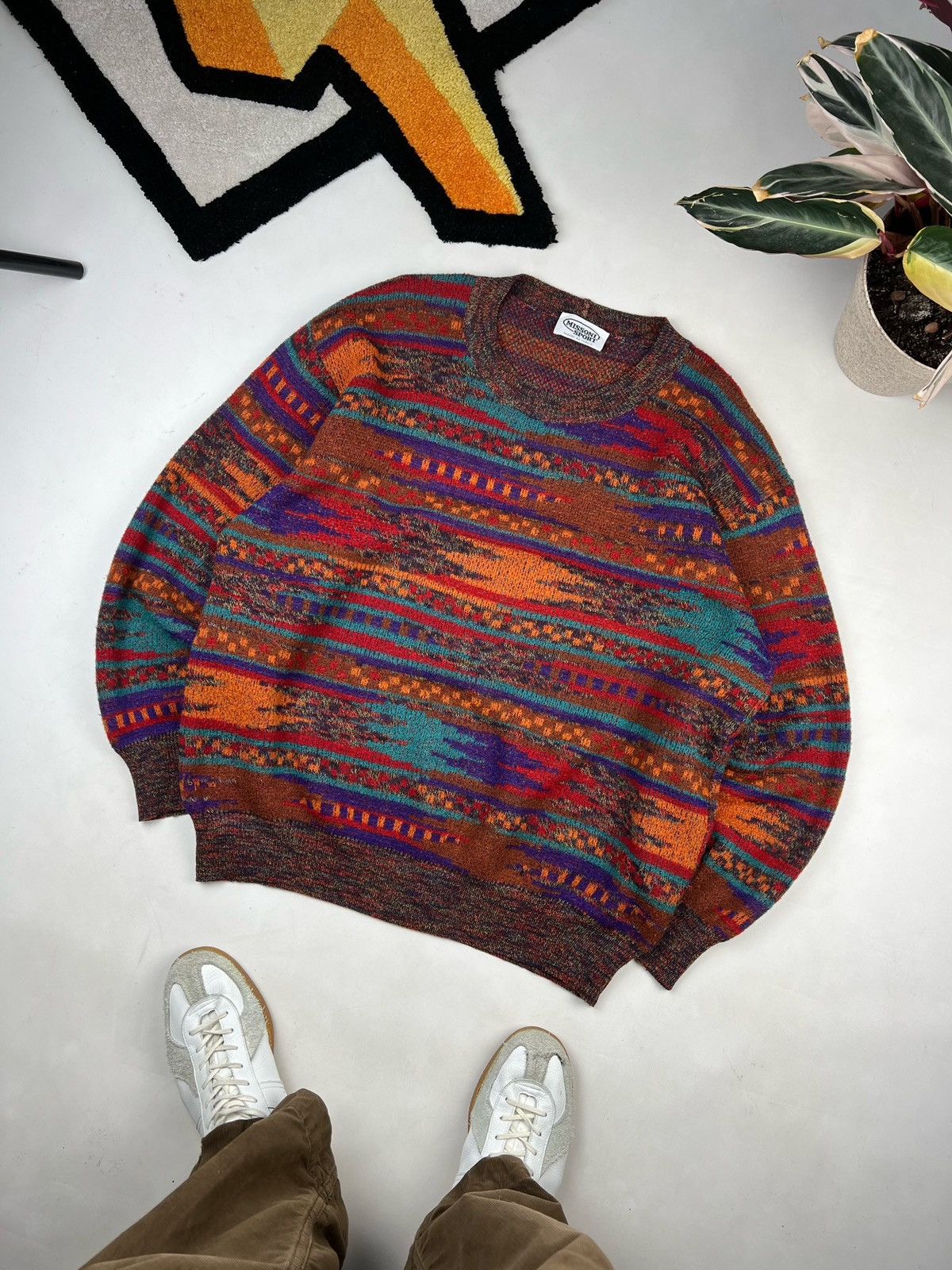 Aran Isles Knitwear Vintage Missoni Sport Knit Sweater Size US XL / EU 56 / 4 - 1 Thumbnail