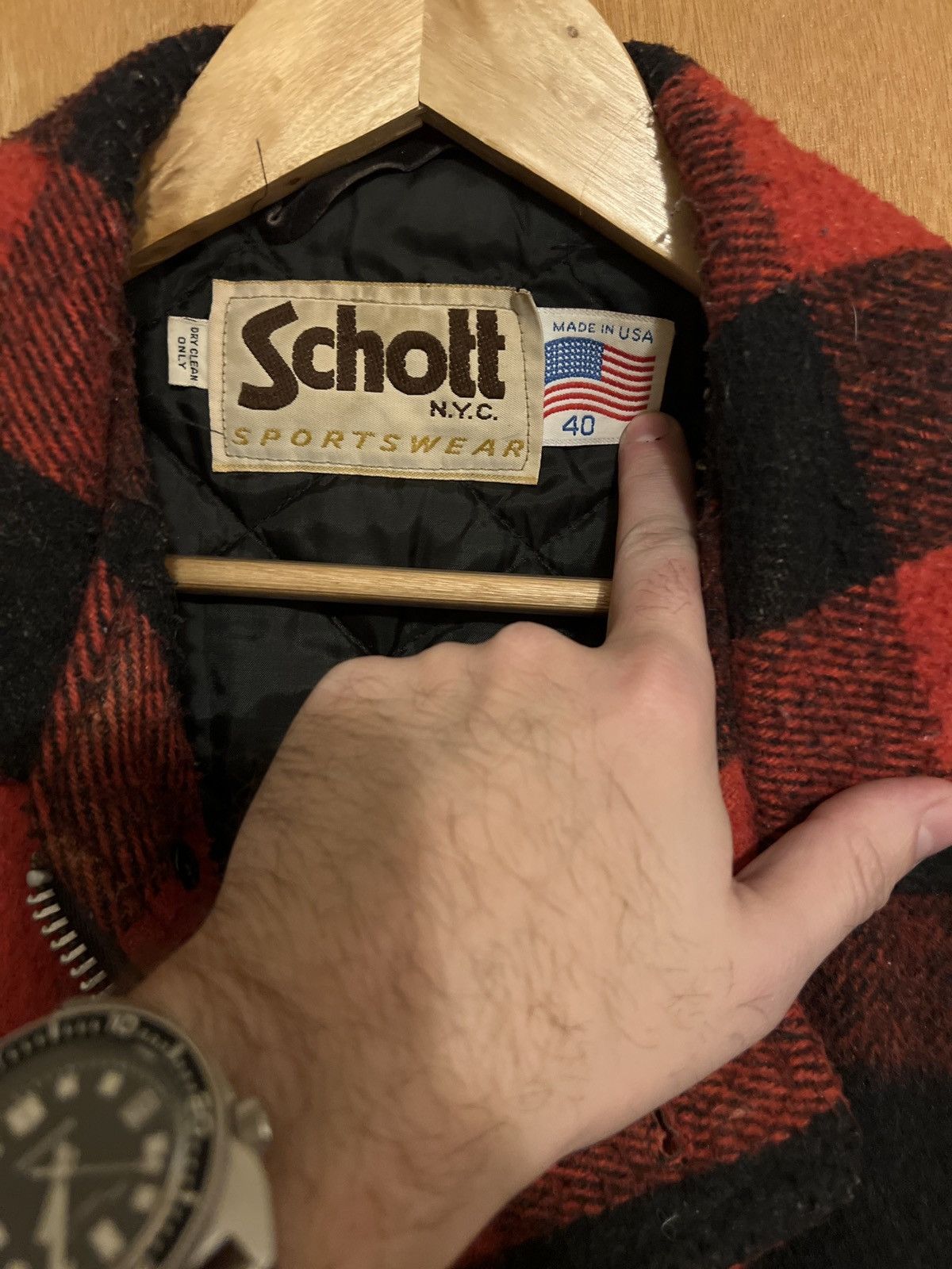Schott 737 hunter jacket in buffalo plaid Size US M / EU 48-50 / 2 - 2 Thumbnail