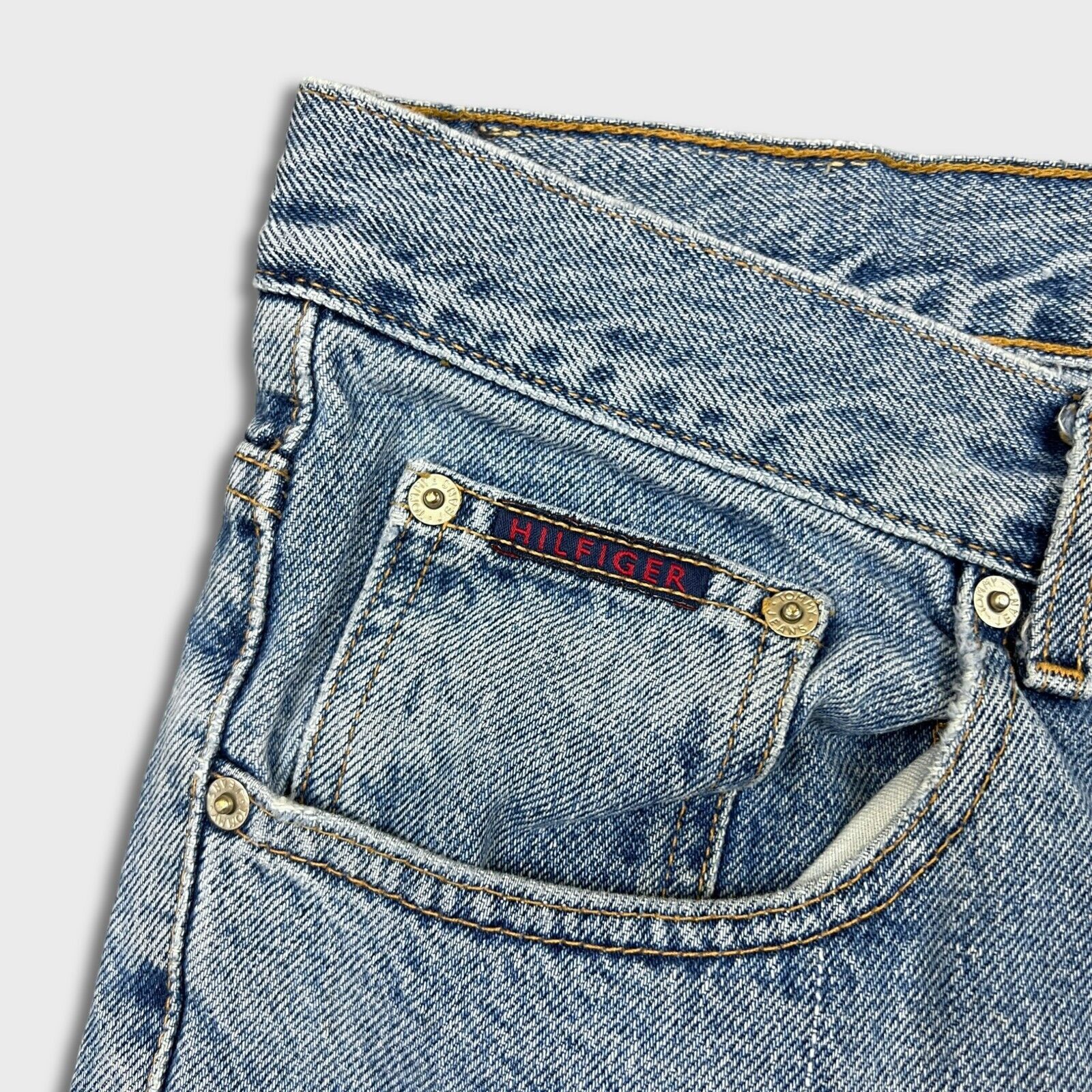 Tommy Hilfiger × Vintage Vintage Tommy Hilfiger Jeans 36x30 Tommy Jeans Baggy 90s Size US 36 / EU 52 - 4 Thumbnail