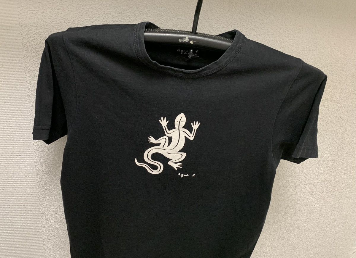 agnes b. Agnes home Paris black t-shirt iguana S size Size US S / EU 44-46 / 1 - 4 Thumbnail