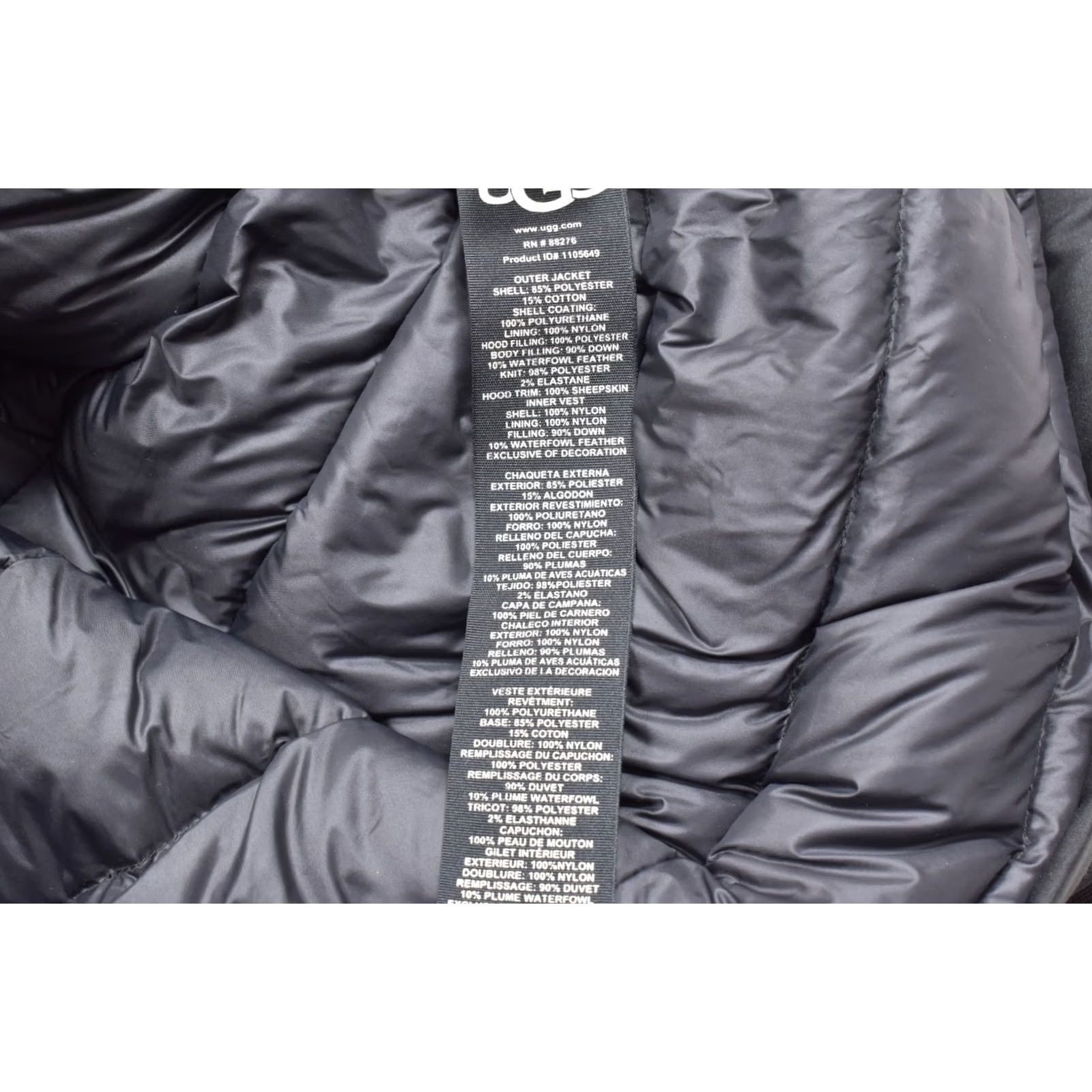 Ugg VINTAGE? No. (Skip) UGG Australia Parka Jacket Hooded Down Real Sheepskin Fur Trim Black XS Women Mid-Length Winter Coat Jacket Hoodie Zip Casual Size XS / US 0-2 / IT 36-38 - 6 Thumbnail