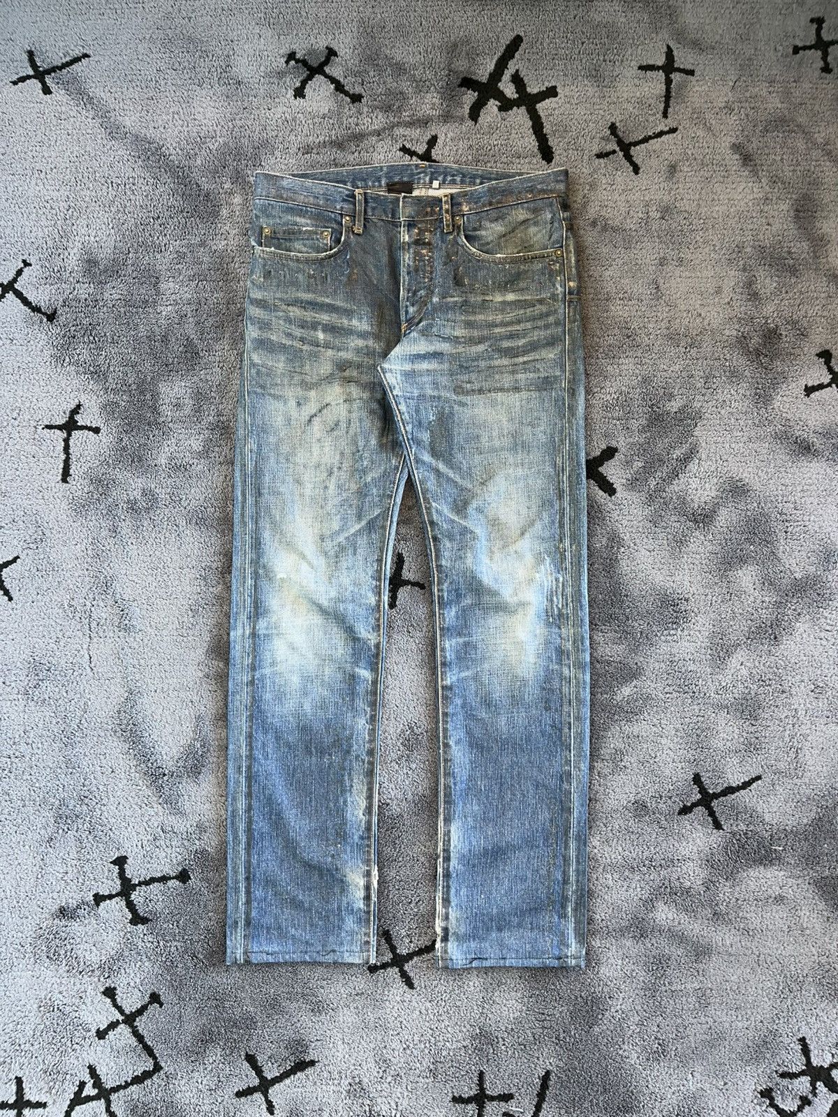 Dior Dior Homme by Hedi Slimane Luster Waxed Denim Jeans Size US 30 / EU 46 - 2 Thumbnail