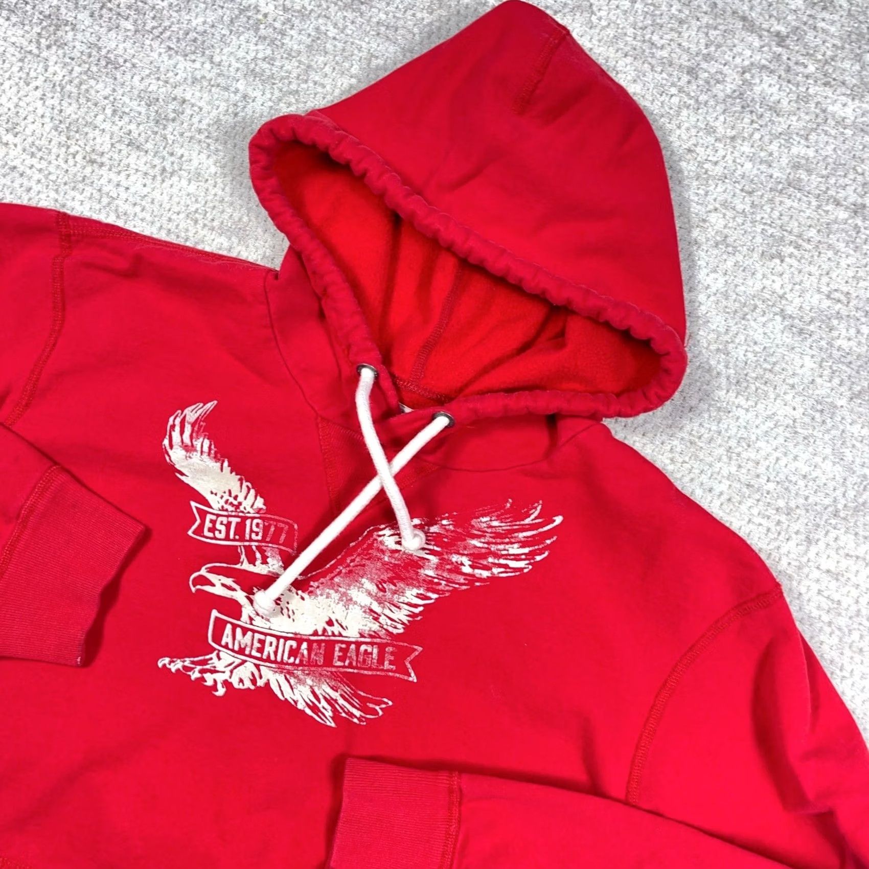 American Eagle Outfitters Vintage American Eagle Hoodie Men 2XL XXL Red Pullover Sweatshirt Y2K AE77 00s Size US XXL / EU 58 / 5 - 7 Thumbnail