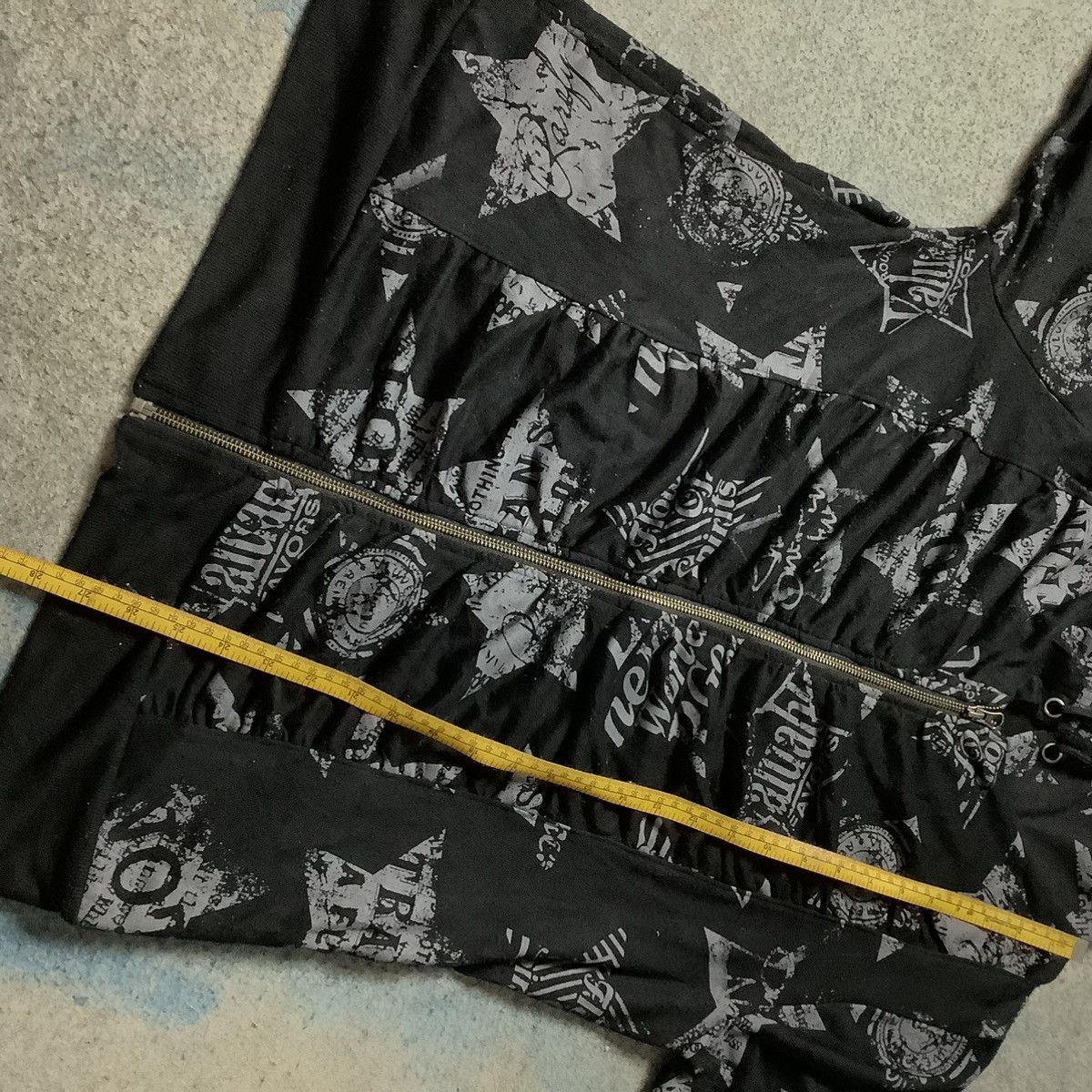 Hysteric Glamour × If Six Was Nine × Le Grande Bleu (L.G.B.) Ecrire Y2K Zipper Full Print Hoodie ifsixwasnine lgb style Size US L / EU 52-54 / 3 - 14 Thumbnail