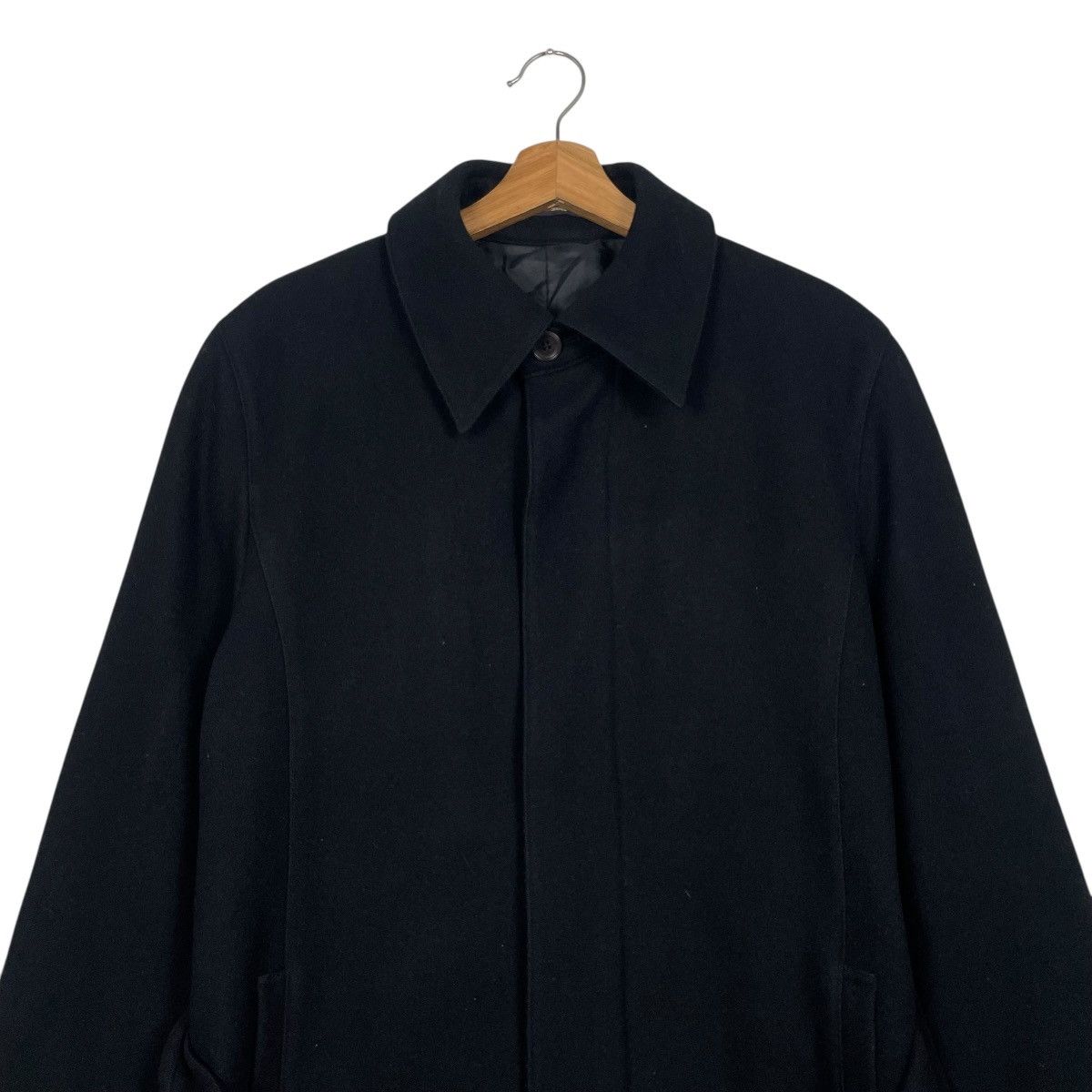 Jean Paul Gaultier Gaultier Homme Object Wool Black Coat Size US M / EU 48-50 / 2 - 2 Thumbnail