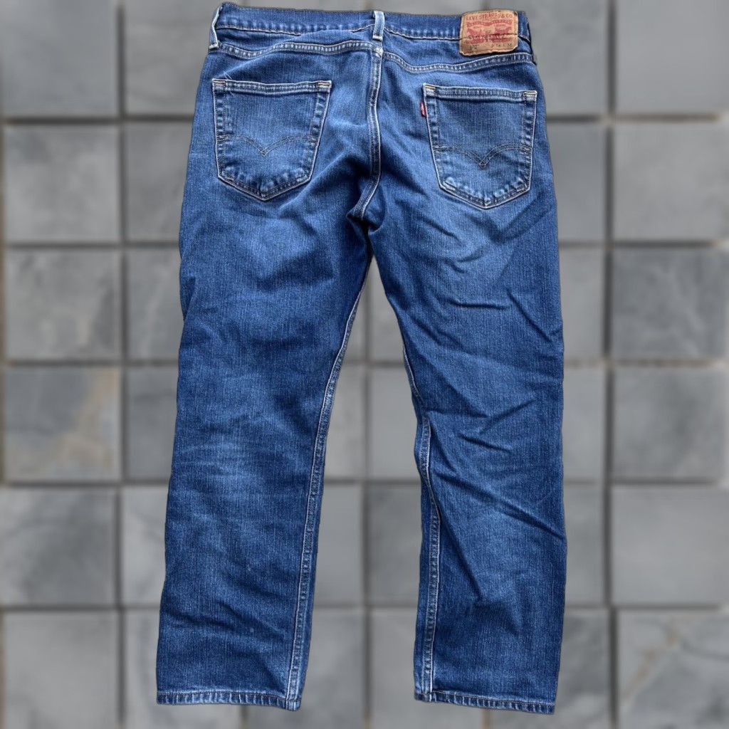 Levi's Levi's Jeans Blue Straight Leg 34x34 502 Icon Denim Athletic Stretch Slim Men’s Size US 34 / EU 50 - 1 Thumbnail
