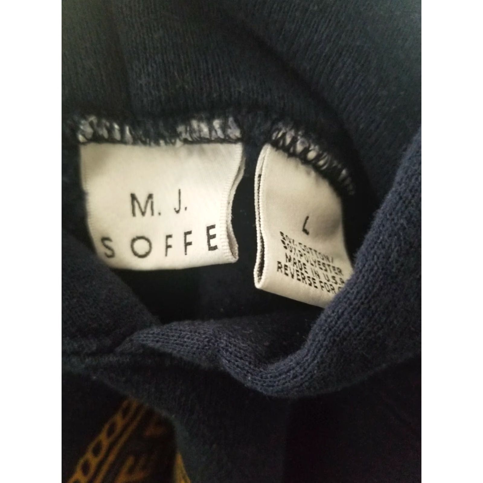 Soffe VINTAGE United States NAVY Hoodie Soffee Tag Made in USA Sz L Cropped Size US L / EU 52-54 / 3 - 6 Thumbnail