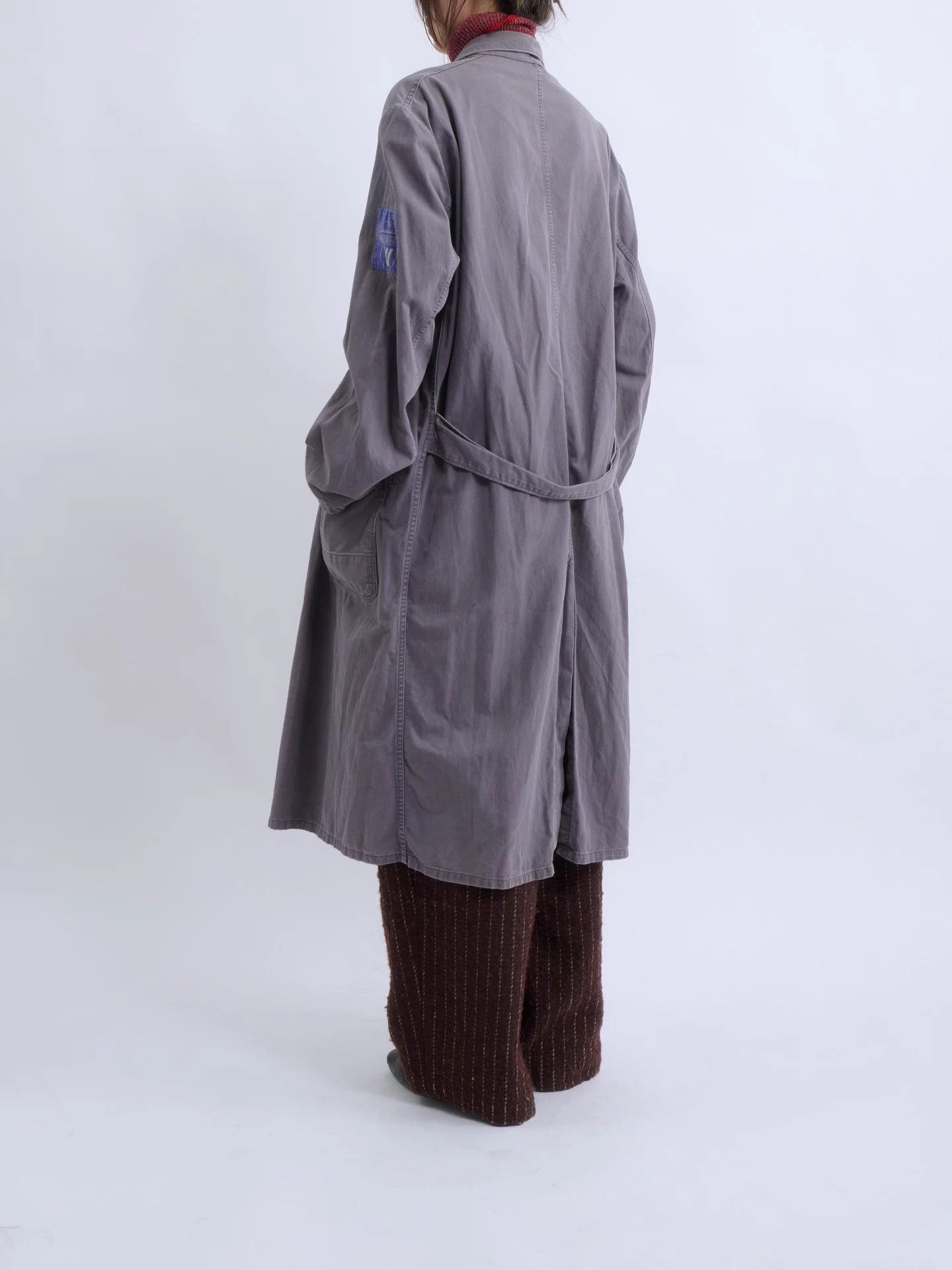 Other Vintage 80s Germany Faded Cotton Work Coat 52 Size US L / EU 52-54 / 3 - 3 Thumbnail