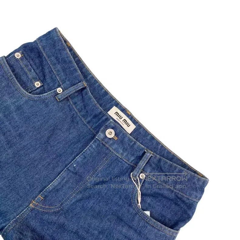 Miu Miu Miu Miu 28 Retro blue wide-leg jeans Size 28" / US 6 / IT 42 - 3 Thumbnail