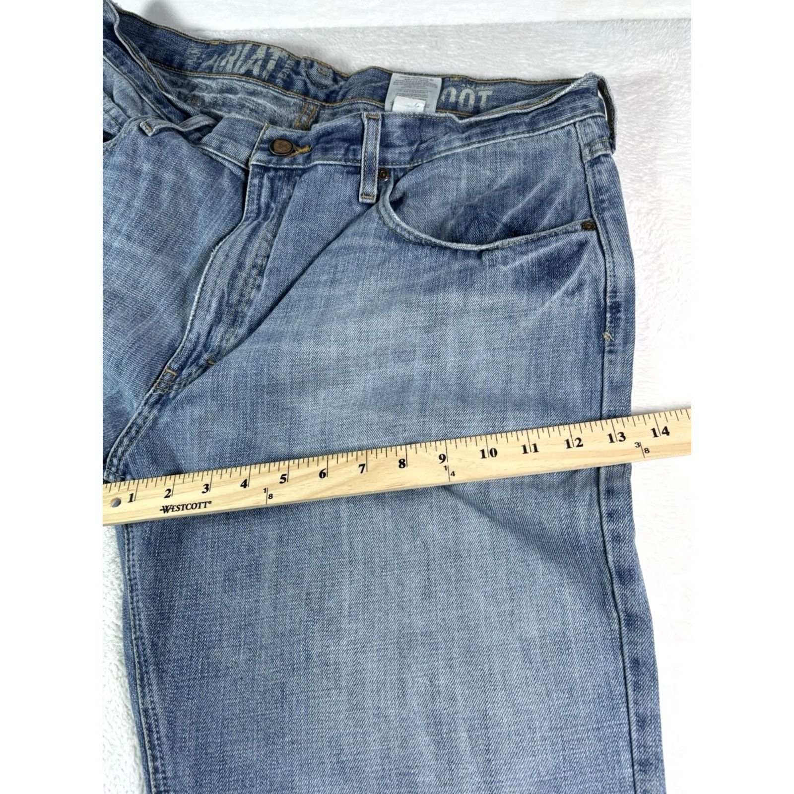 Ariat Ariat M4 Jeans Men's 38x30 Distressed Bootcut Denim Blue 5-Pocket Western Work Jeans Men's Regular Size 38 Size US 38 / EU 54 - 6 Thumbnail