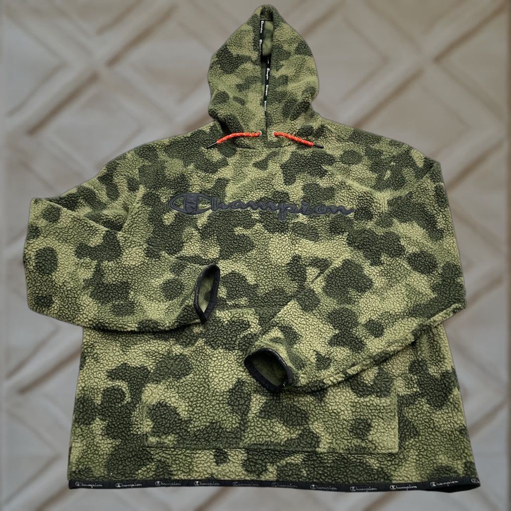 Champion Champion Hoodie Men Medium Green Camouflage Fleece Sherpa Pullover All Seasons Jacket? Size US M / EU 48-50 / 2 - 1 Thumbnail
