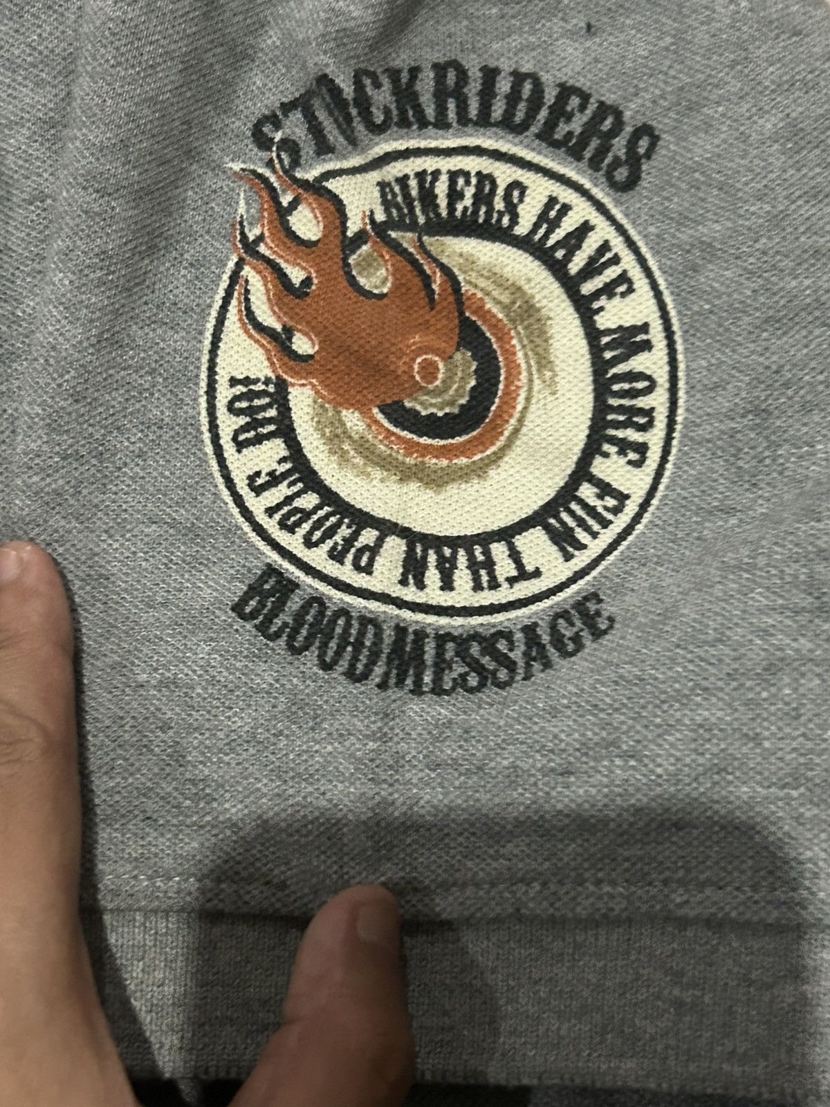 Other BLOOD MESSAGE STOCKRIDERS MOTORCYCLES POLO 🏍️ Size US L / EU 52-54 / 3 - 3 Thumbnail