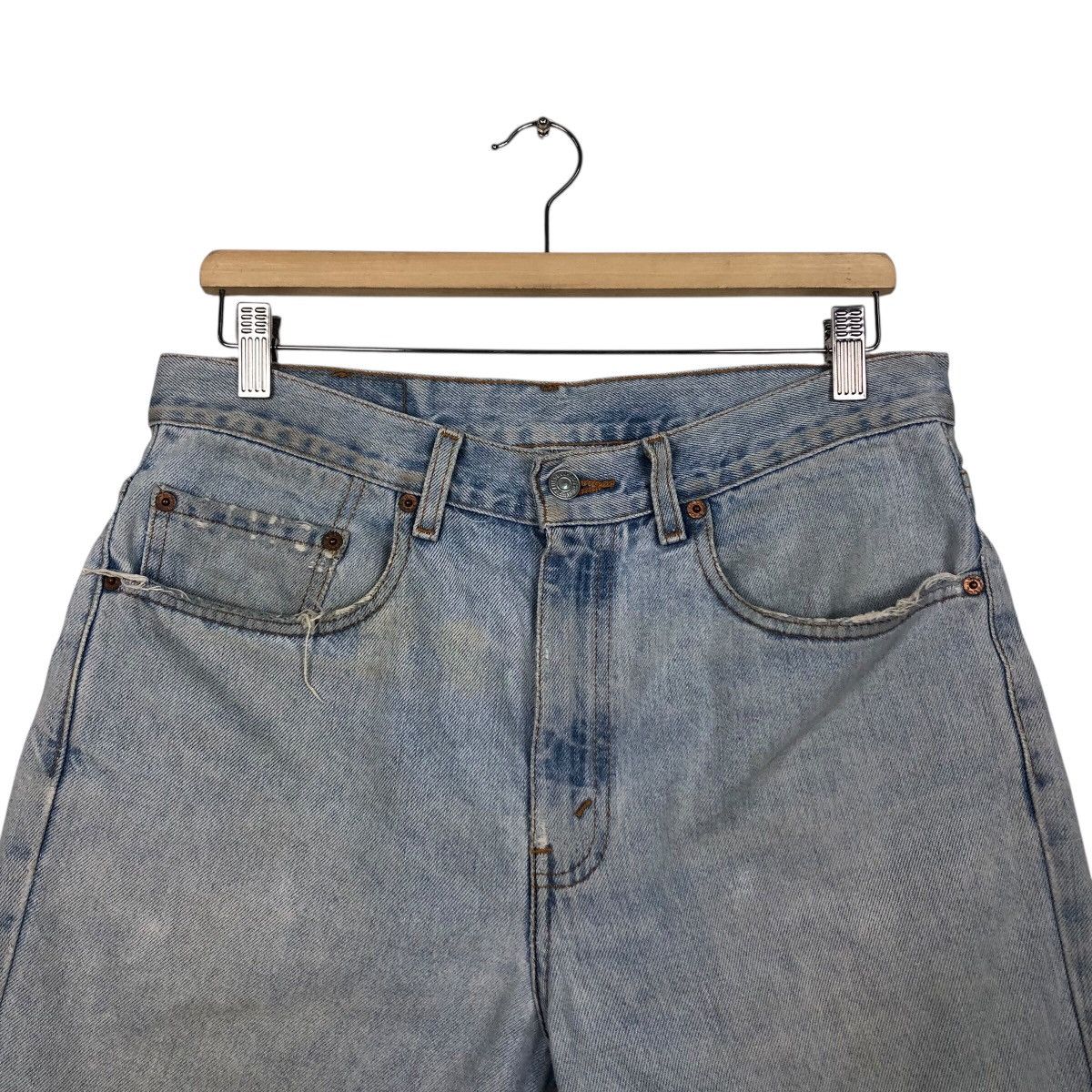 Levi's 📌Vintage Short Denim Jeans Levi's Lot 505 Biker Style Size US 32 / EU 48 - 4 Thumbnail