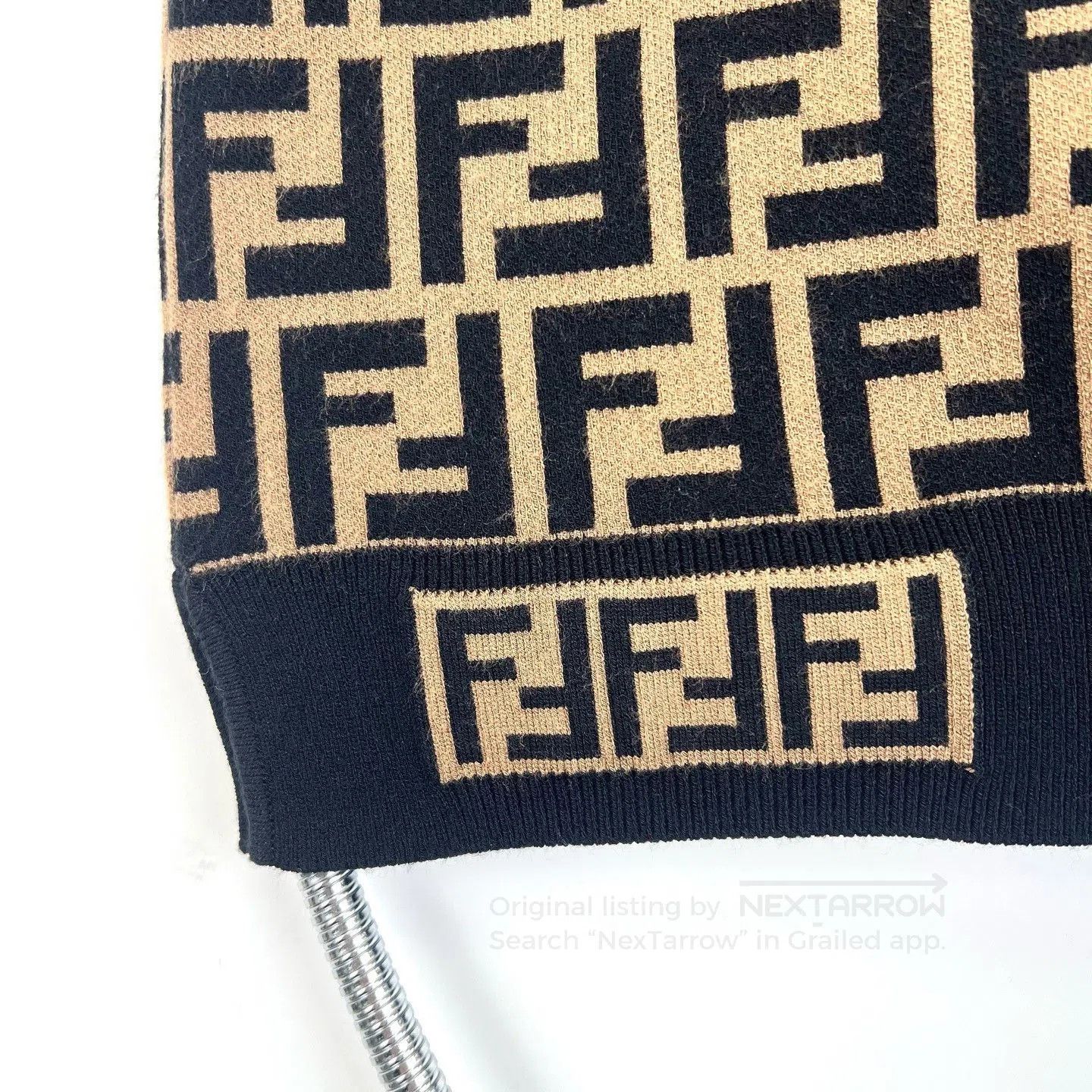 Fendi Fendi Brown Double F All-over Print Knit. Size US XXS / EU 40 - 6 Thumbnail