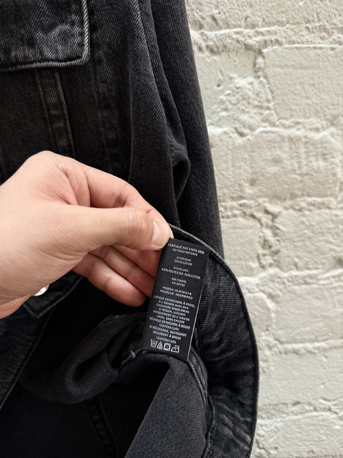 Helmut Lang Black Stonewash Denim Trucker Jacket Size US XL / EU 56 / 4 - 9 Thumbnail