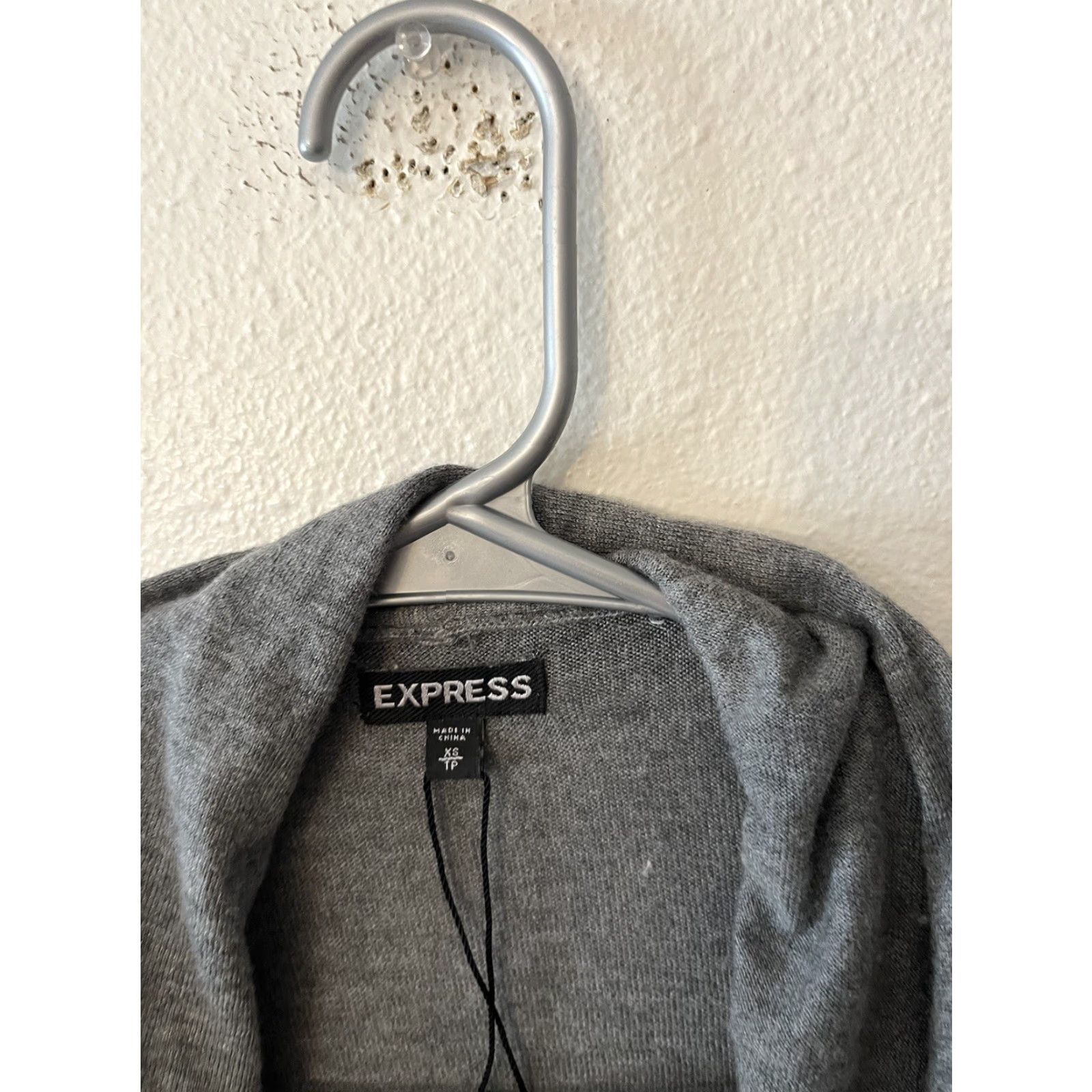 Express Express Women's Cardigan Sweater Long Sleeve Open Gray Size XS Size XS / US 0-2 / IT 36-38 - 2 Thumbnail