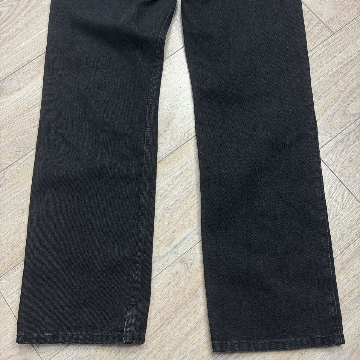 Other Rare Weekday Rowe Extra High Straight Black Denim Jeans Size US 30 / EU 46 - 20 Thumbnail