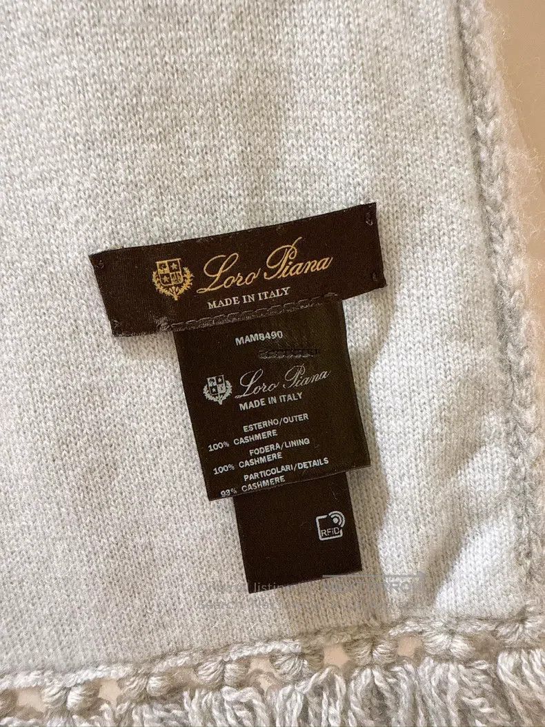 Loro Piana Loro Piana size 110*25cm Fringe tassel cashmere scarf Size ONE SIZE - 7 Thumbnail